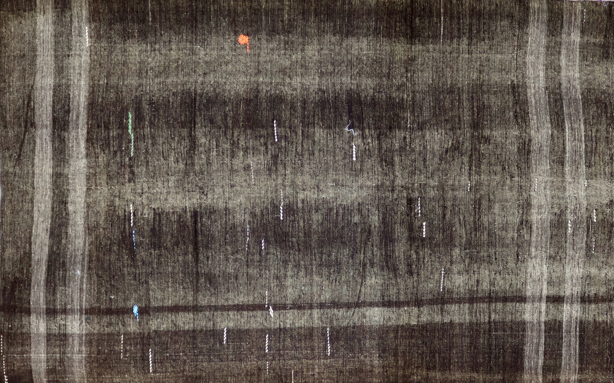 KL5240 VINTAGE 1980s TURKISH GOAT HAIR RUG 7' X 11'2