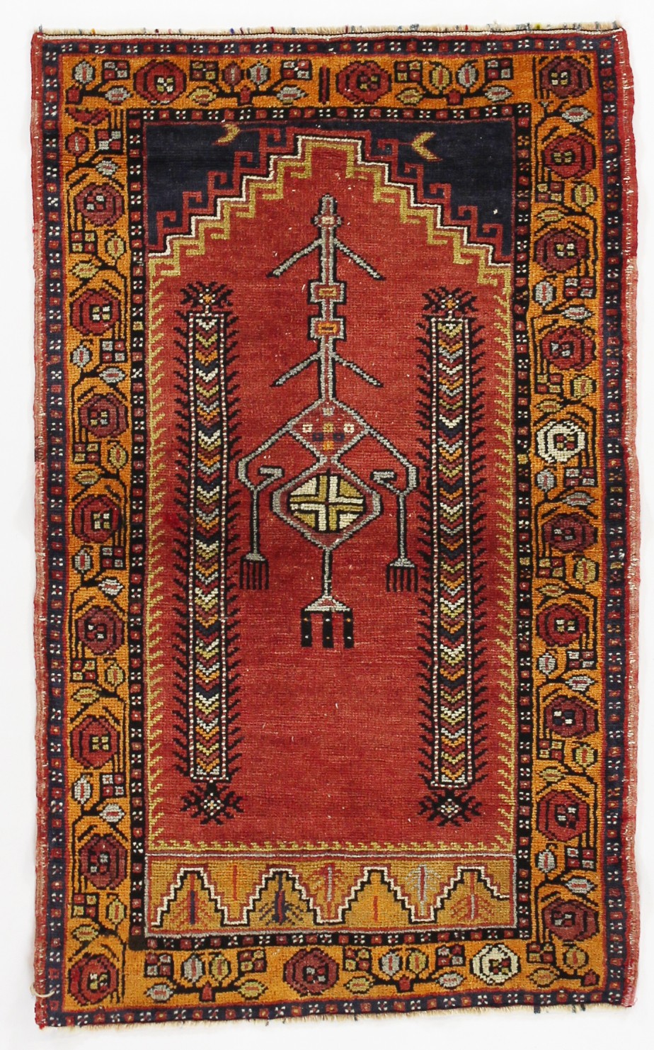 SH858- VINTAGE YAHYALI RUG  2.6 X 4.0