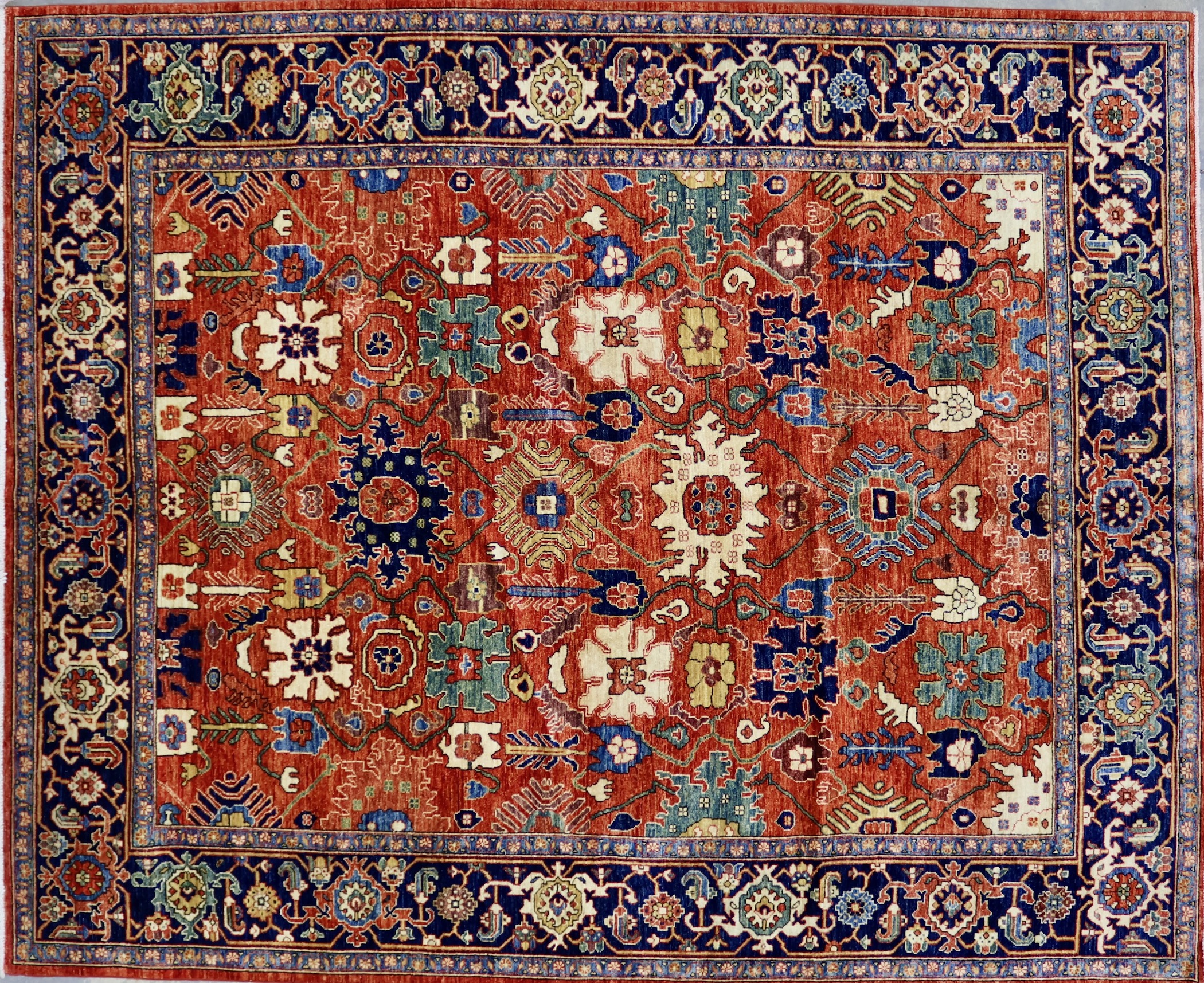 CR8320 NEW PAKISTANI HERIZ RUG 7'11