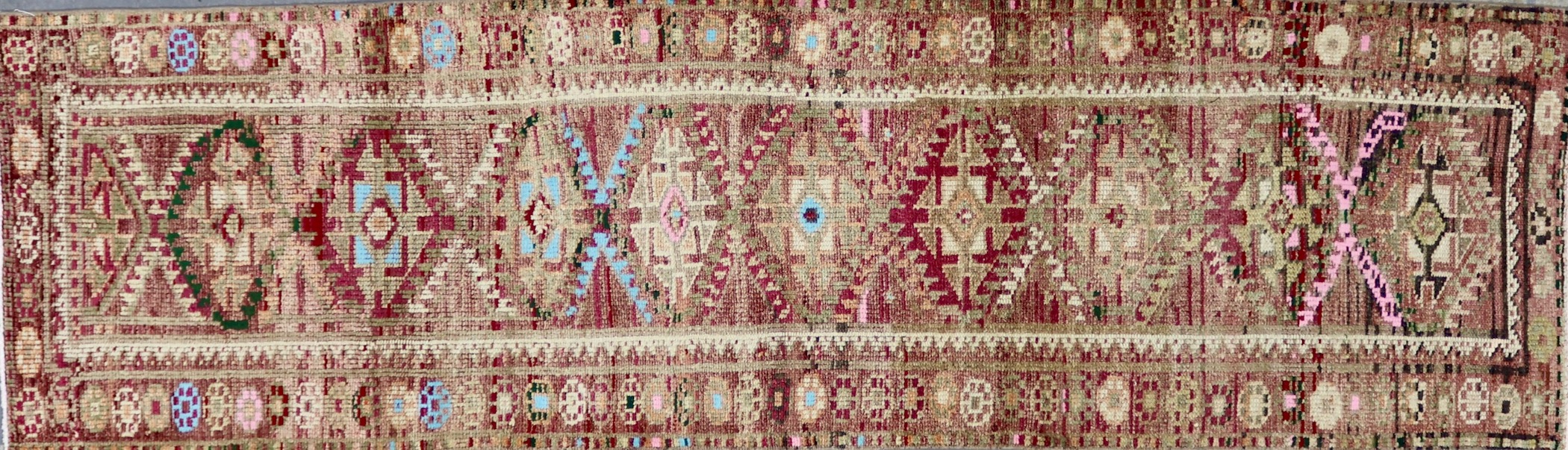 CR7173 VINTAGE 1980s KURDISH HERKI RUNNER 2'10