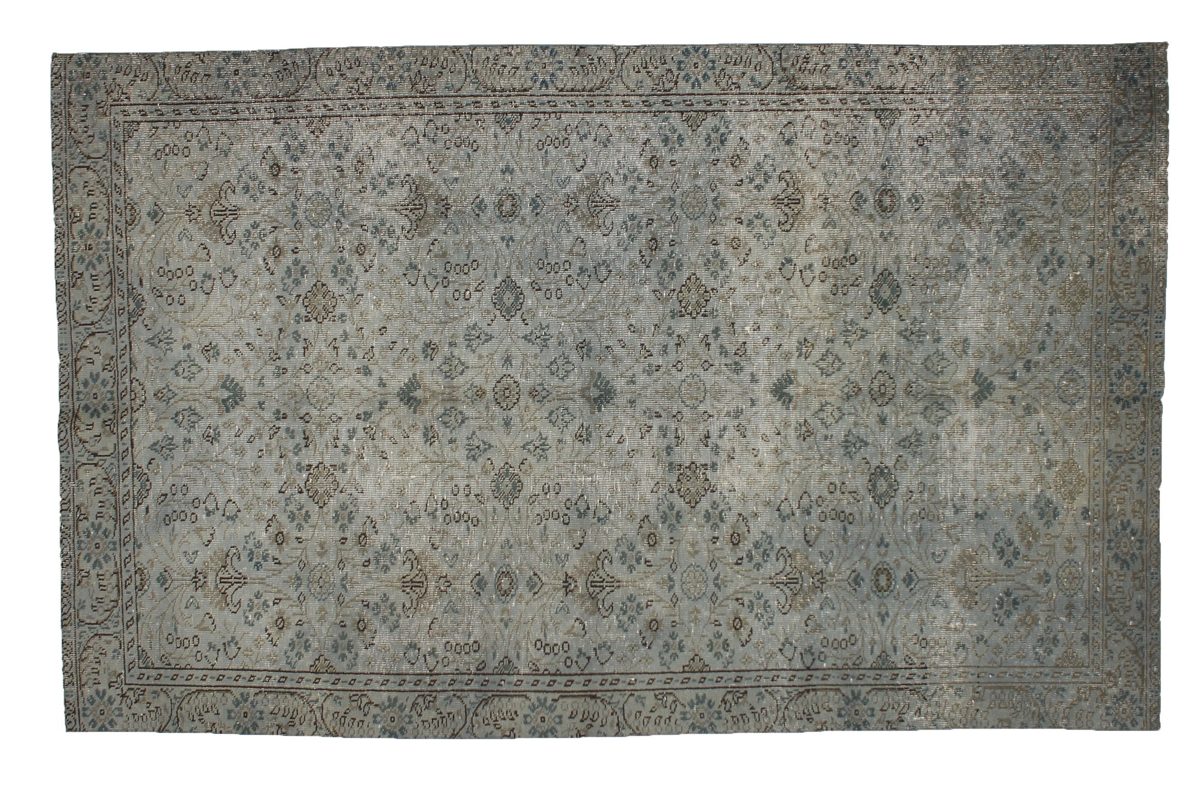 OD 2752 BLUE GRAY VINTAGE RUG 6.4 X 10.2