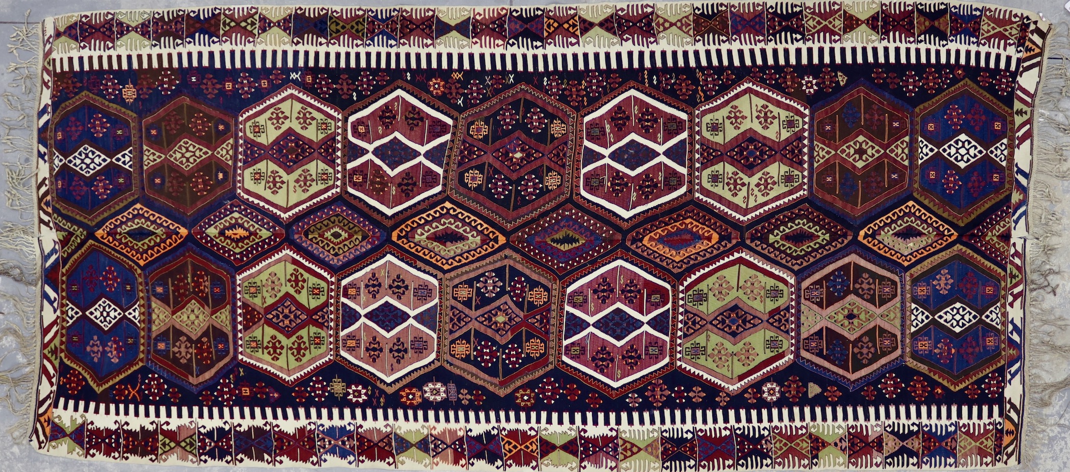 TK336 ANTIQUE KURDISH MALATYA KILIM RUG 5'6