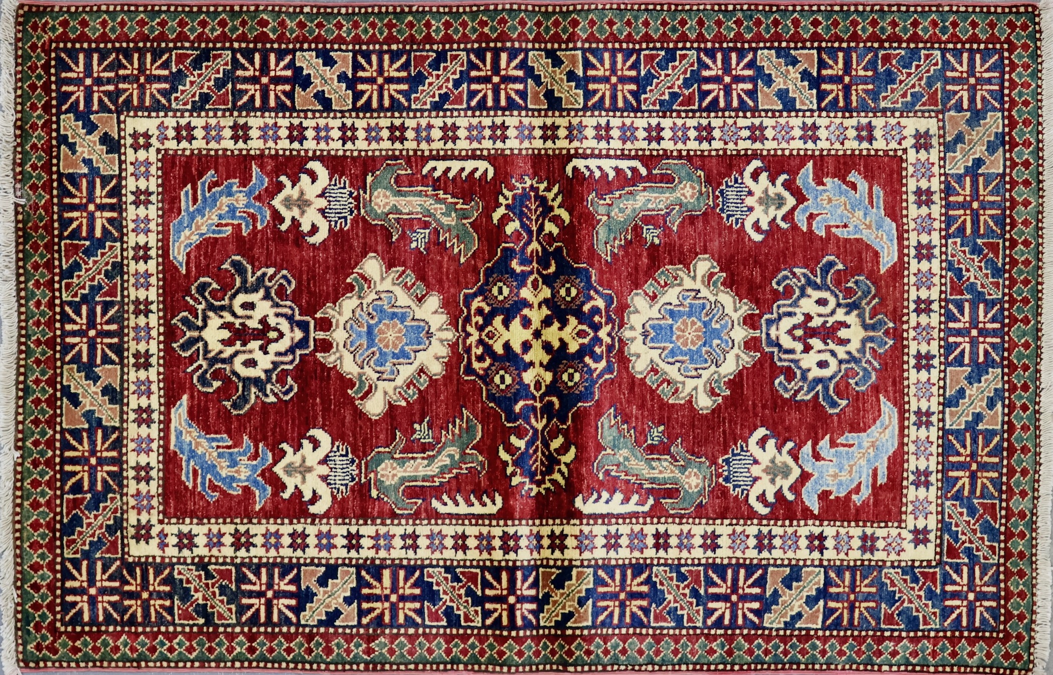 SH440 NEW PAKISTANI KAZAK RUG 3'4