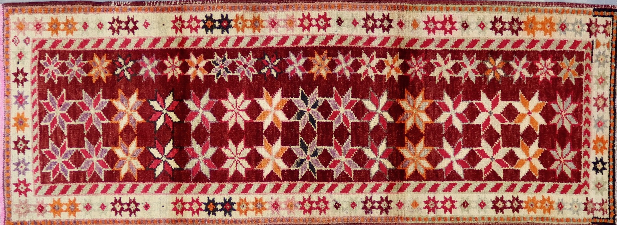 CR7187 VINTAGE 1960s KURDISH HERKI RUNNER 2'10