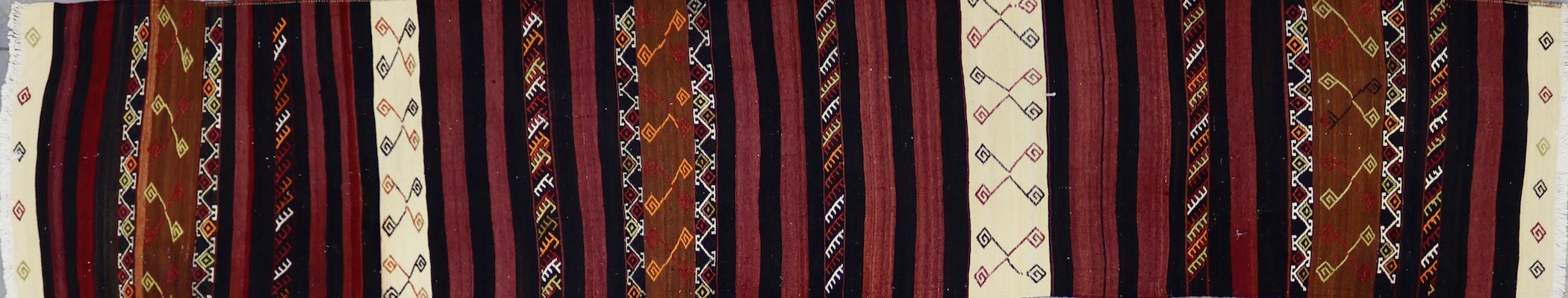 KR052 VINTAGE 1990s KURDISH MALATYA KILIM RUNNER 2'7