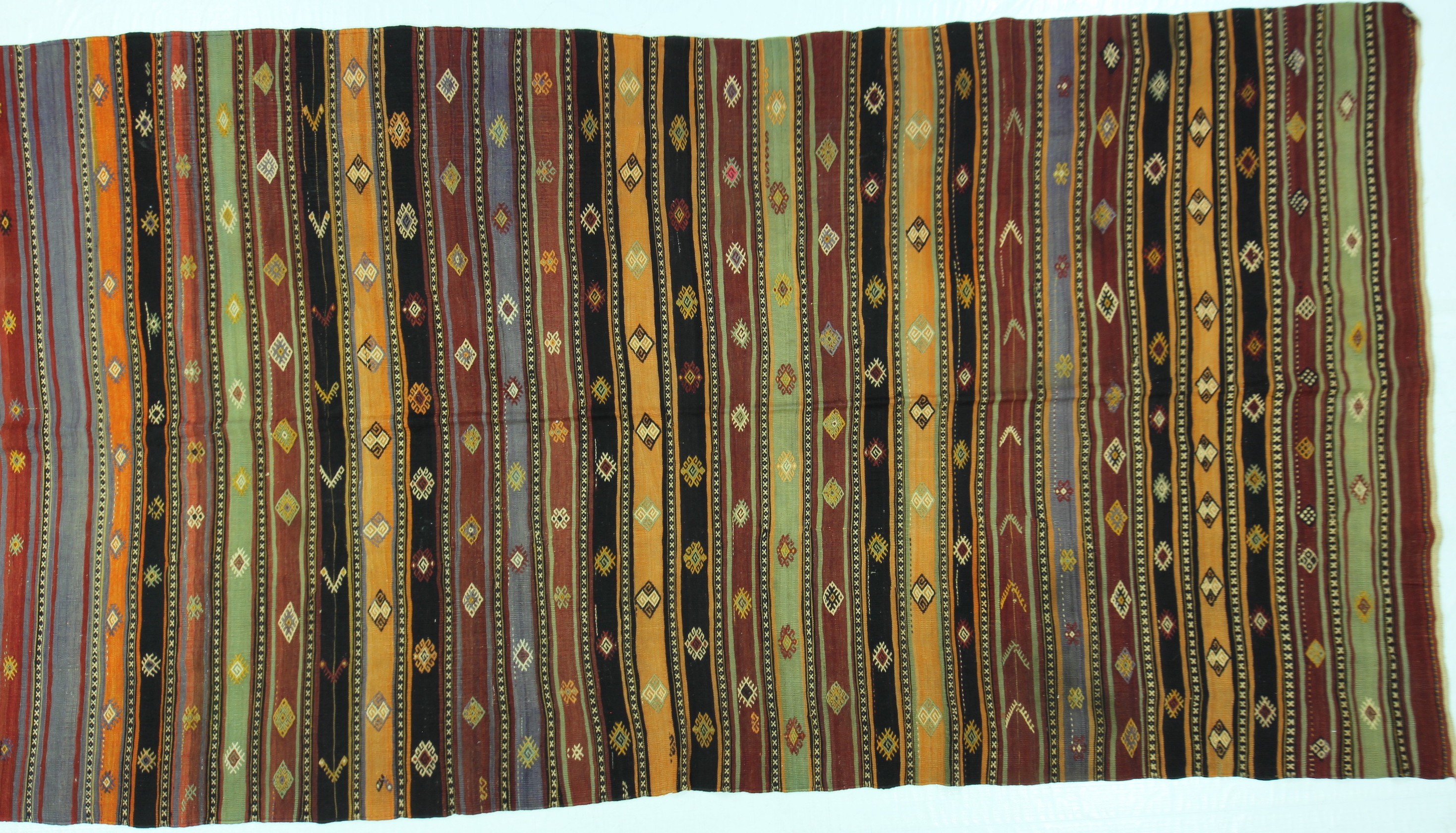 TK340 VINTAGE KILIM 7x13.2