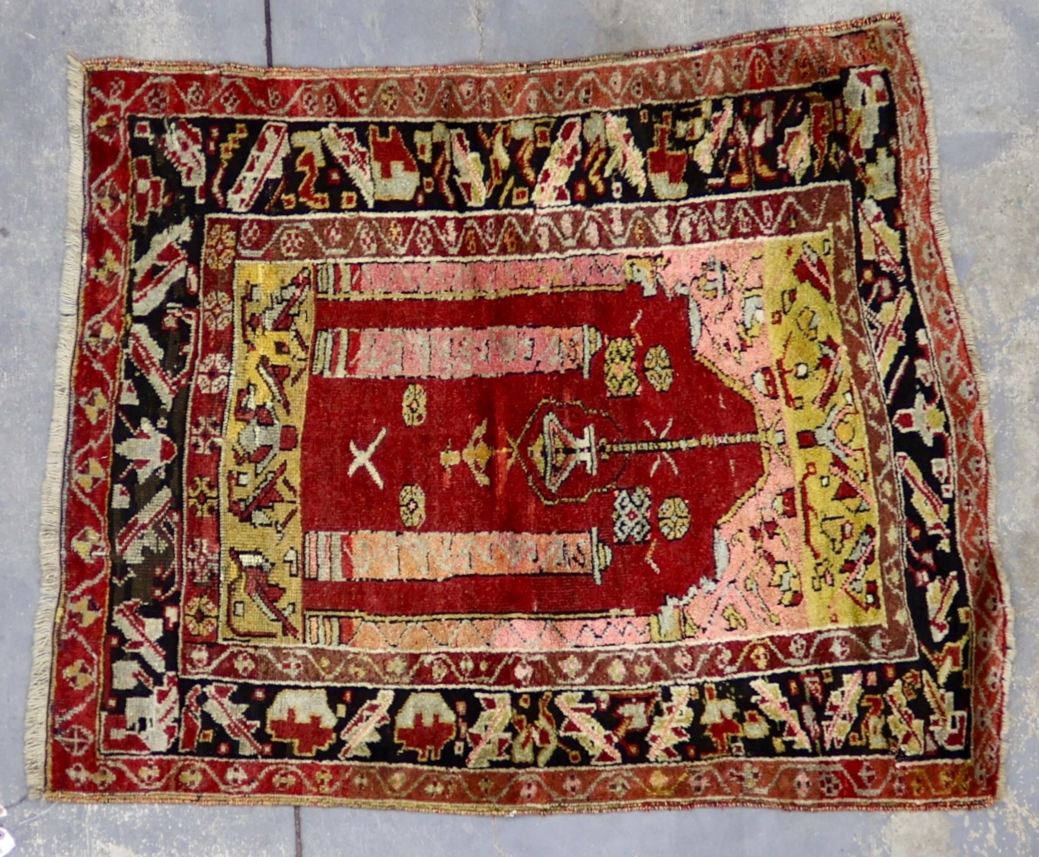 CR3226 VINTAGE 1960s TURKISH SIVAS RUG 3'3