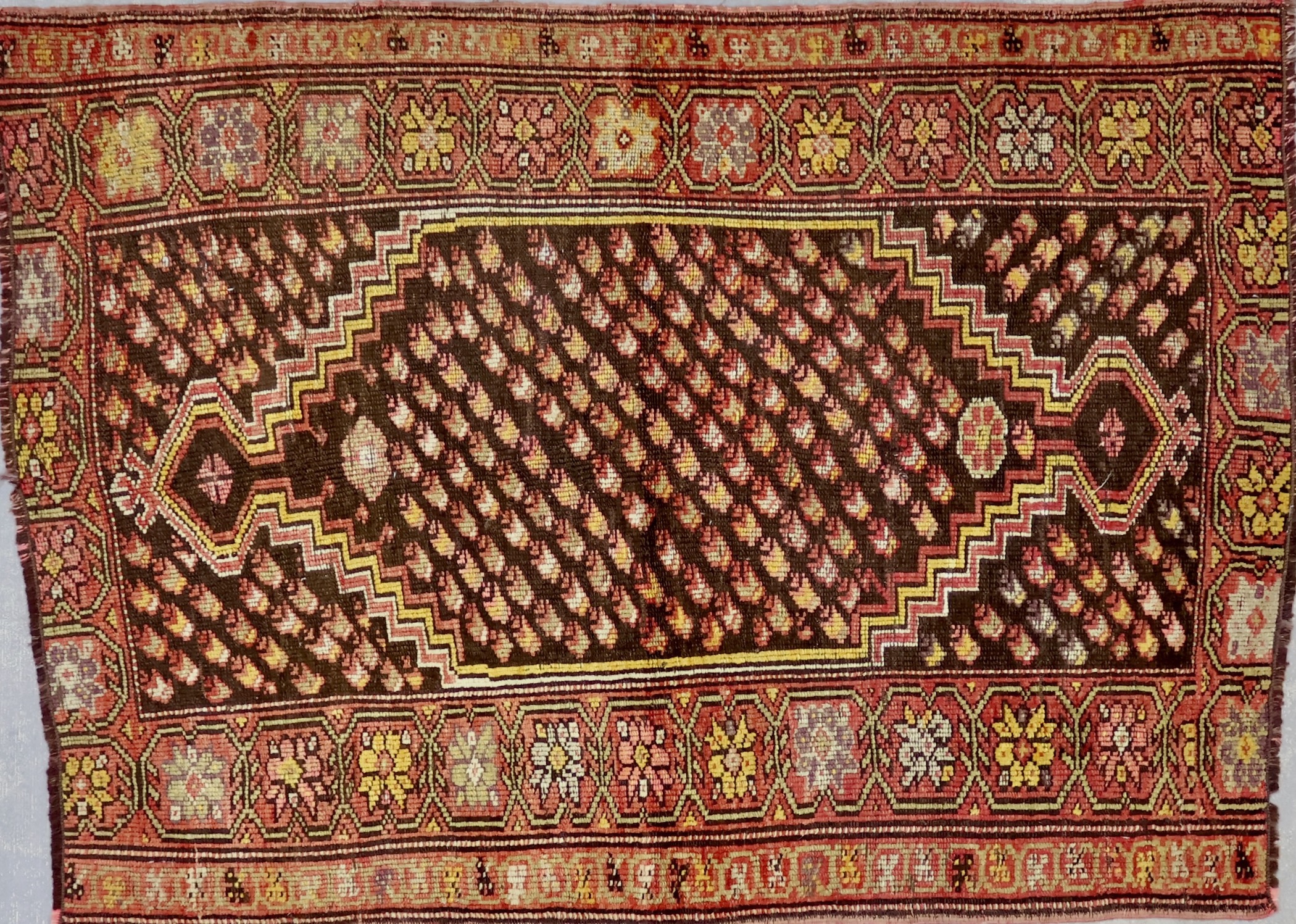 CR439 VINTAGE TURKISH KONYA RUG 3'6