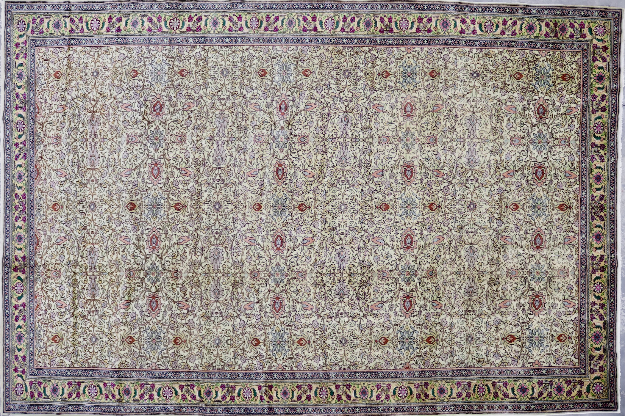 TH409 VINTAGE 1940s TURKISH SIVAS RUG 9'8