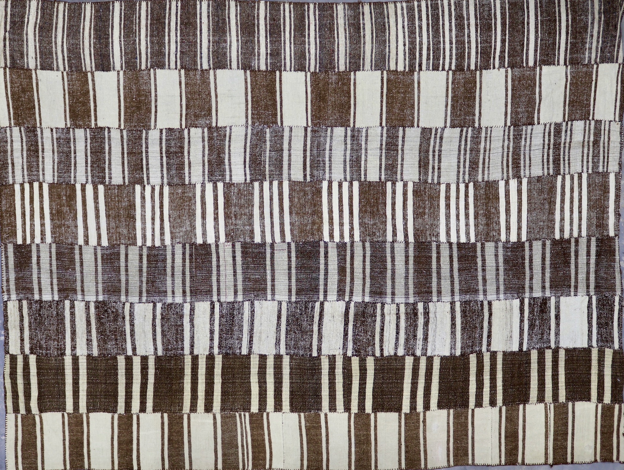 KL5268 RECLAIMED VINTAGE 1960s TURKISH KONYA PATCHWORK RUG 9'11