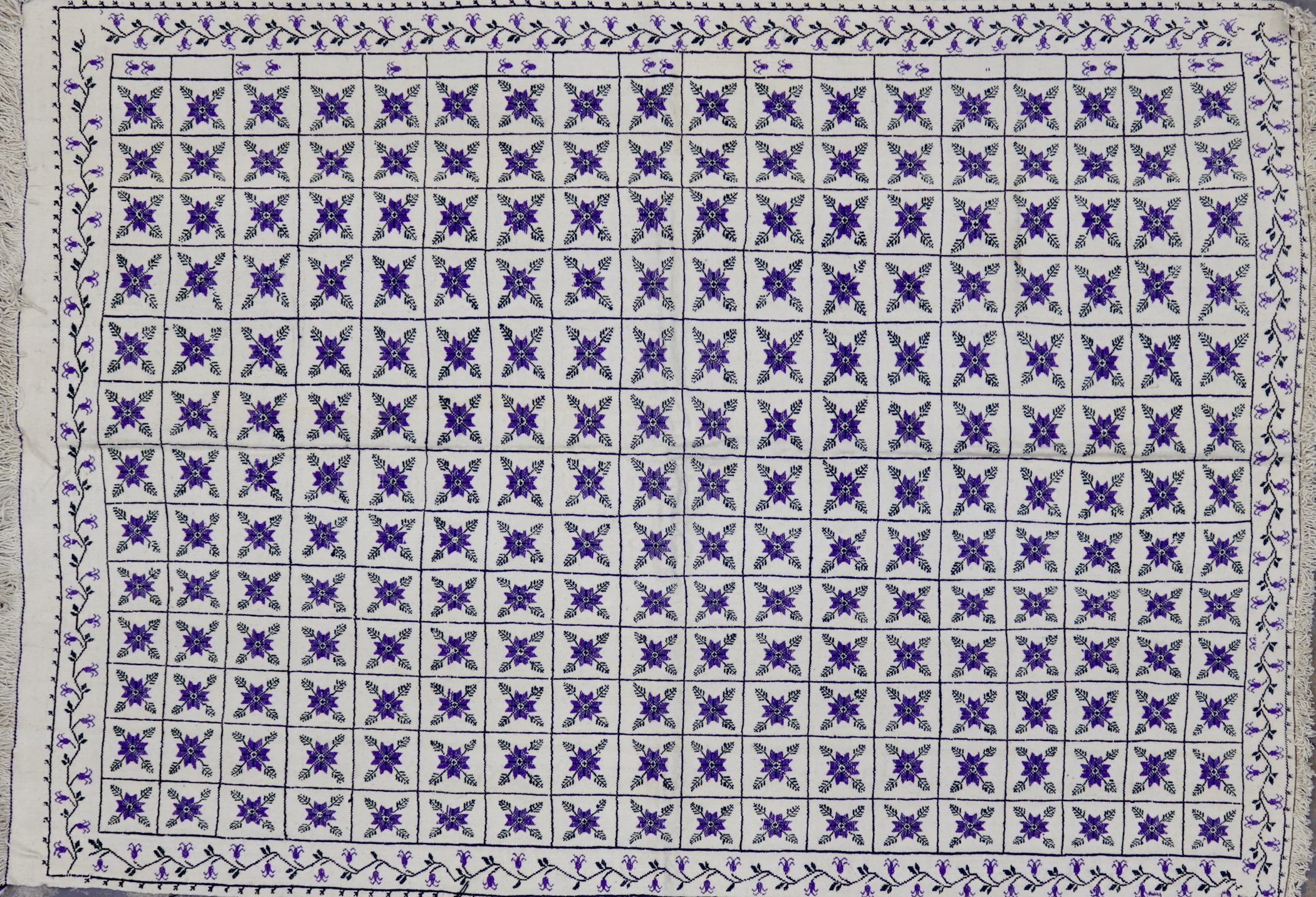 CR8490 VINTAGE 1950s ARMENIAN KILIM RUG 5'4