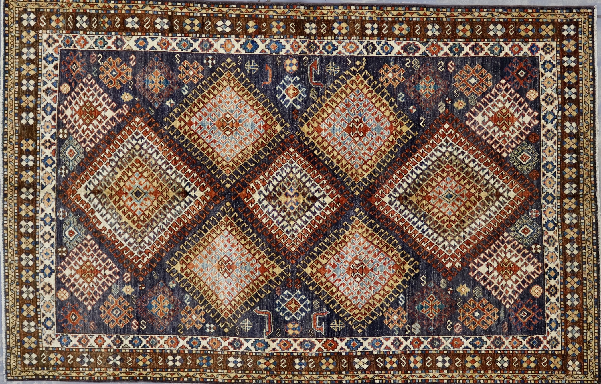 CR8227 NEW PAKISTANI CAUCASIAN RUG 4'11