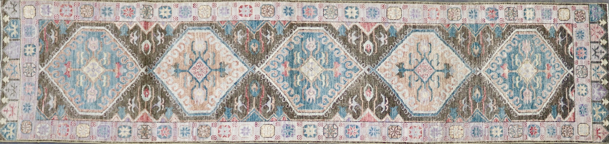 CR6945 NEW PAKISTANI OUSHAK RUNNER 3' X 12'10