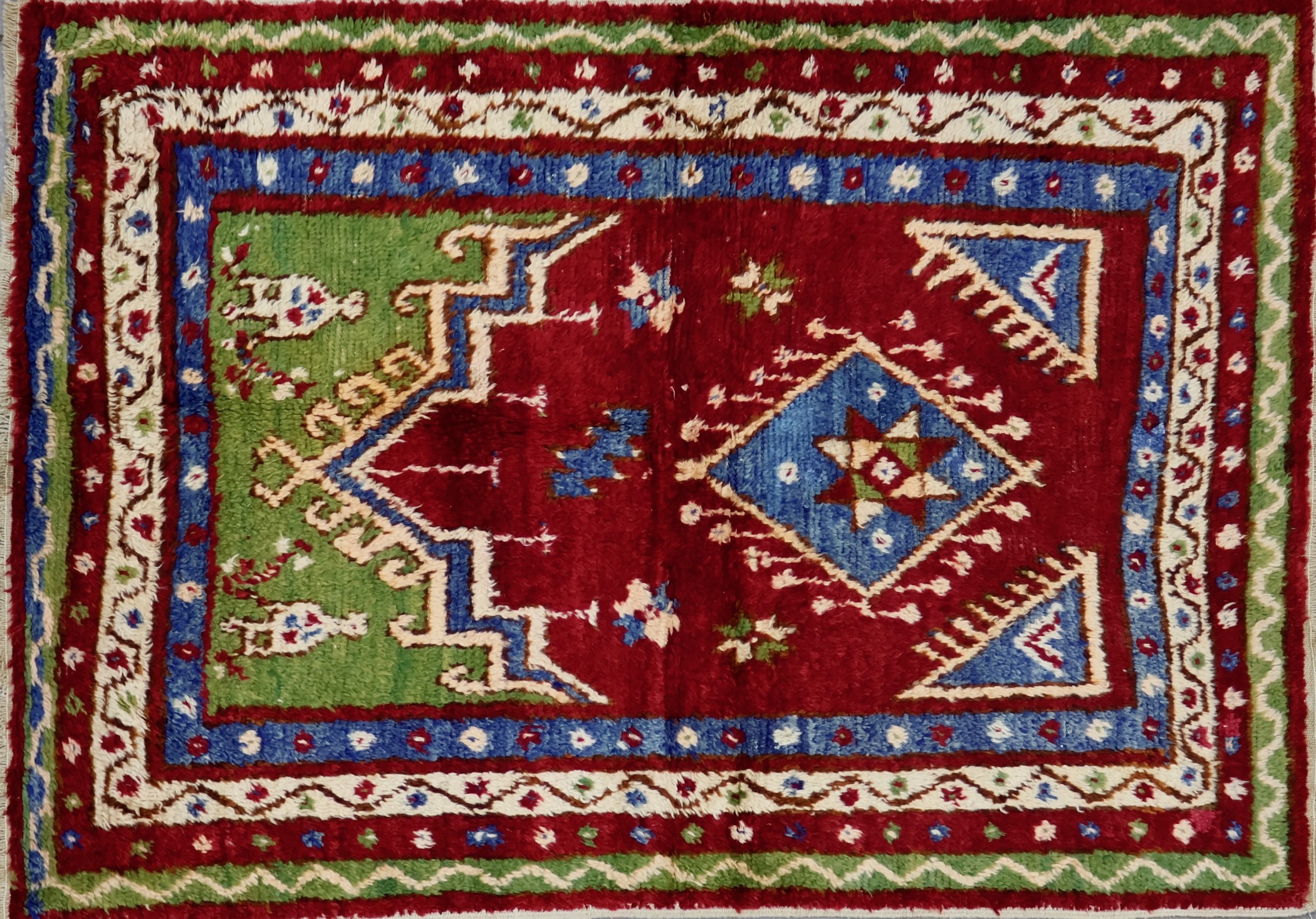 CR5389 VINTAGE 1940s TURKISH KONYA RUG 3'9