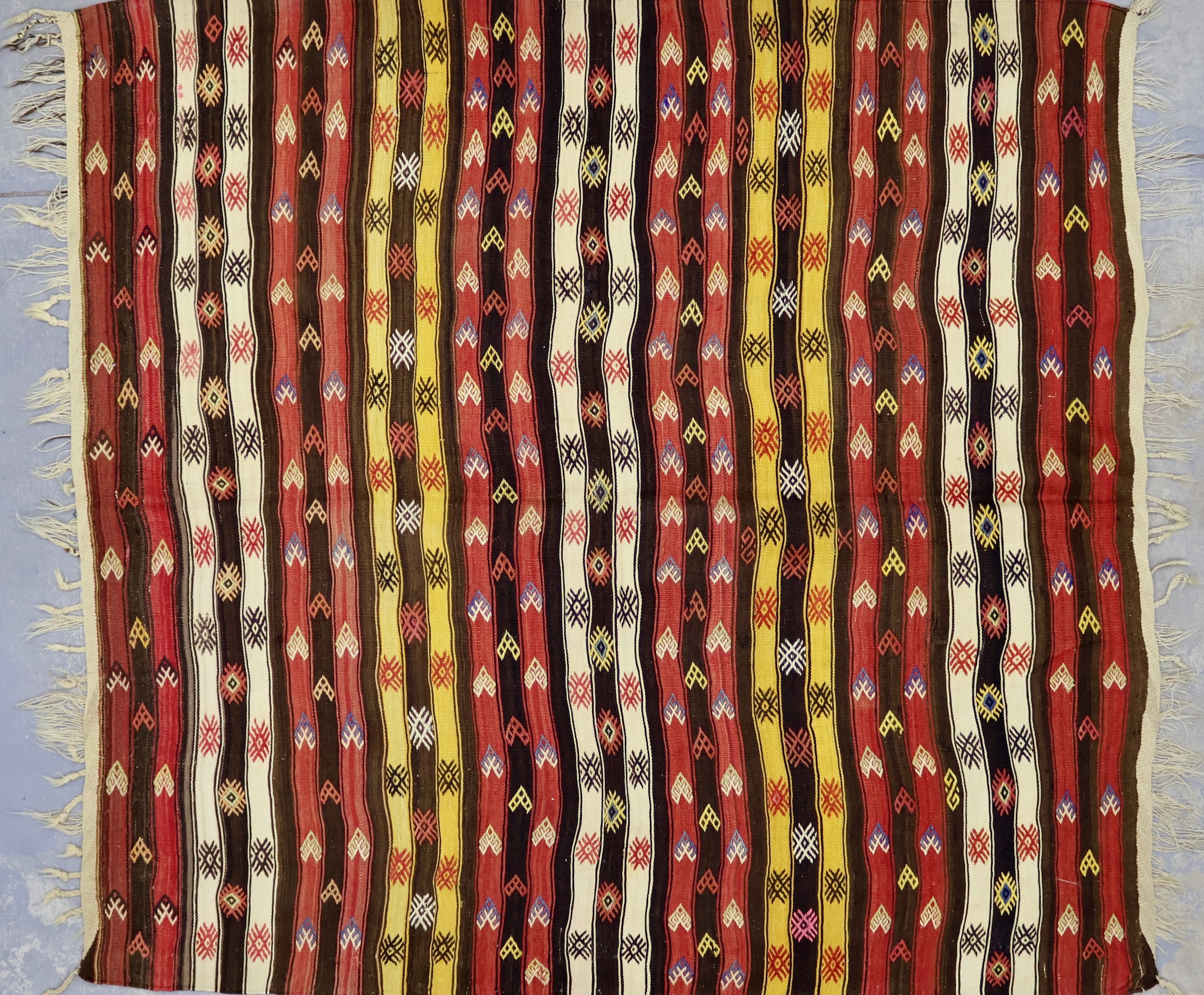 KL2259 VINTAGE KURDISH KILIM RUG 6'9
