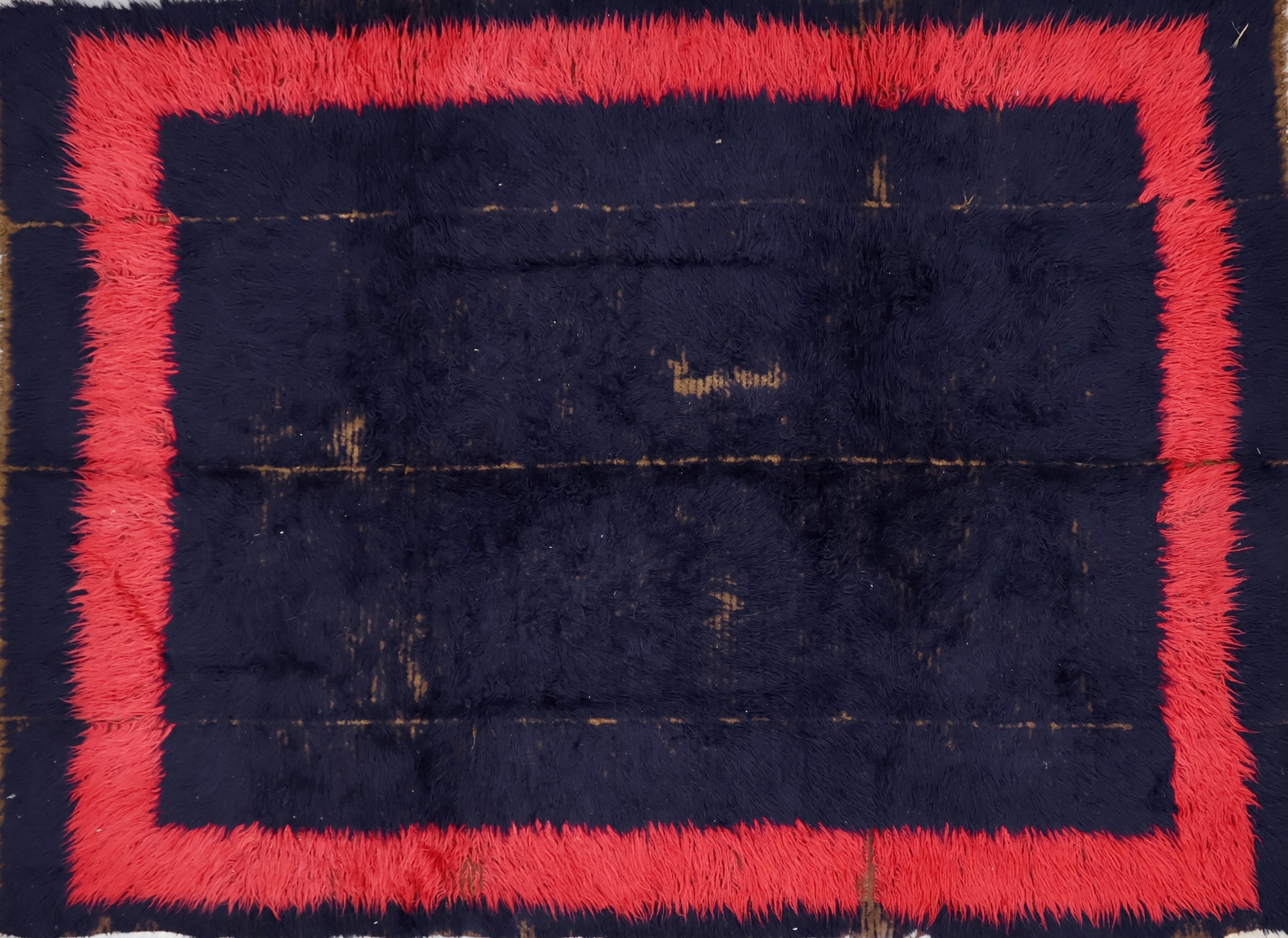 TH820 VINTAGE 1980s BULGARIAN TULU RUG 6'8