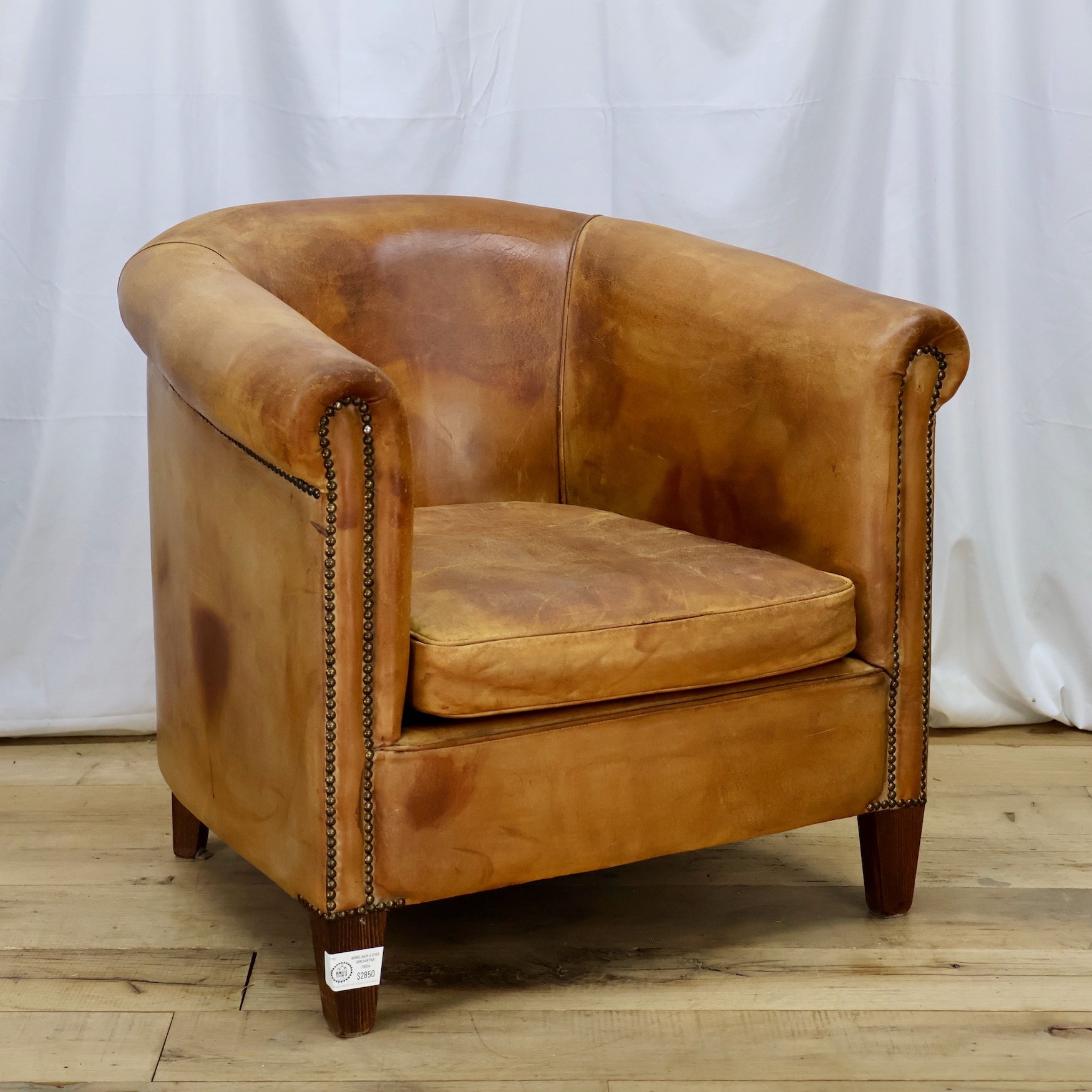 CHR254 LEATHER CLUB CHAIR SET