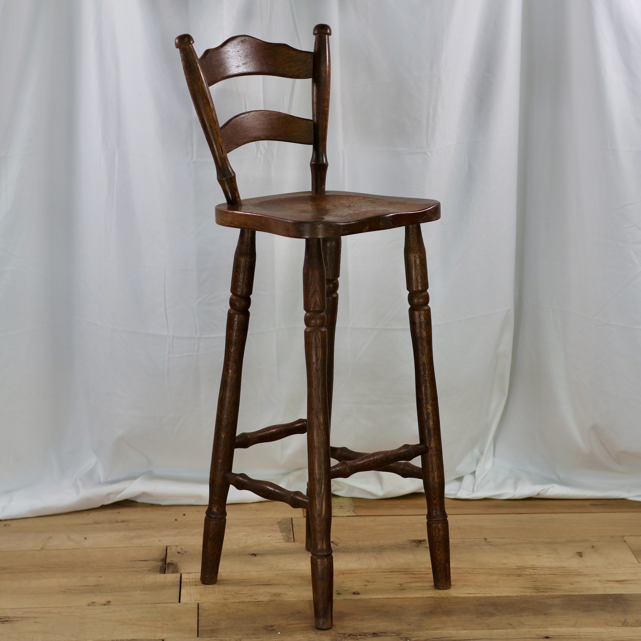 CHR317 DUTCH WOOD BAR STOOL