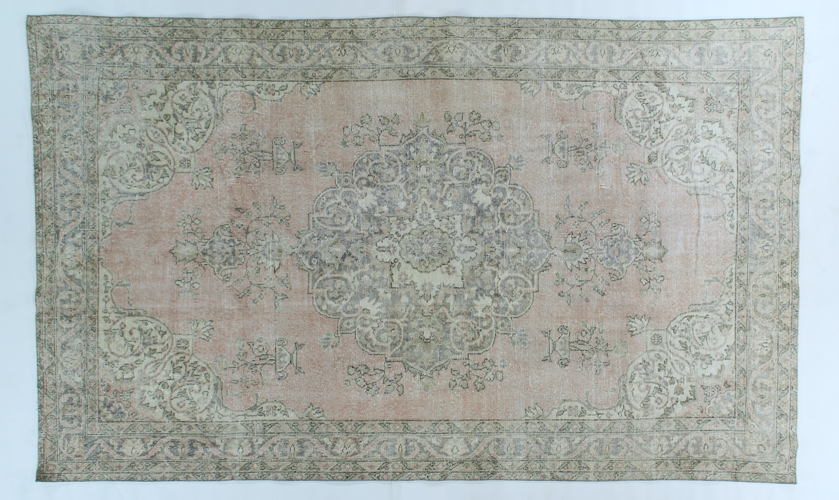 OD 2484 ANTIQUE WASH VINTAGE RUG  6.8 X 11.1