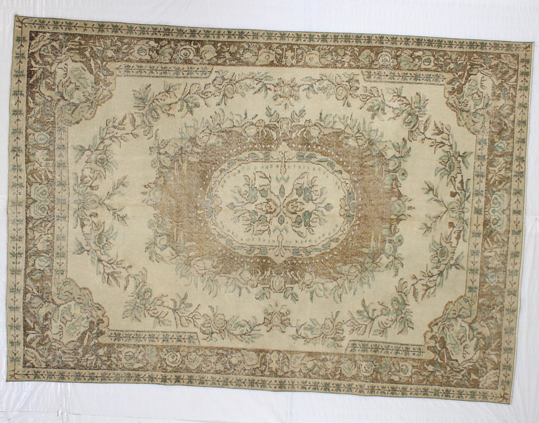 OD 2232 ANTIQUE WASH VINTAGE RUG  4.11 X 11.7