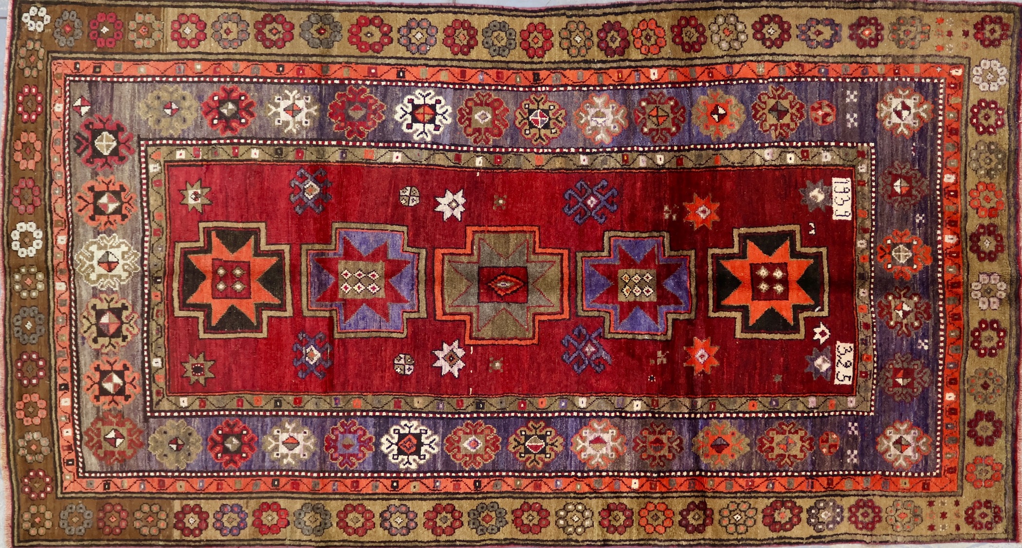 CR8353 VINTAGE 1939 CAUCASIAN RUG 5'3