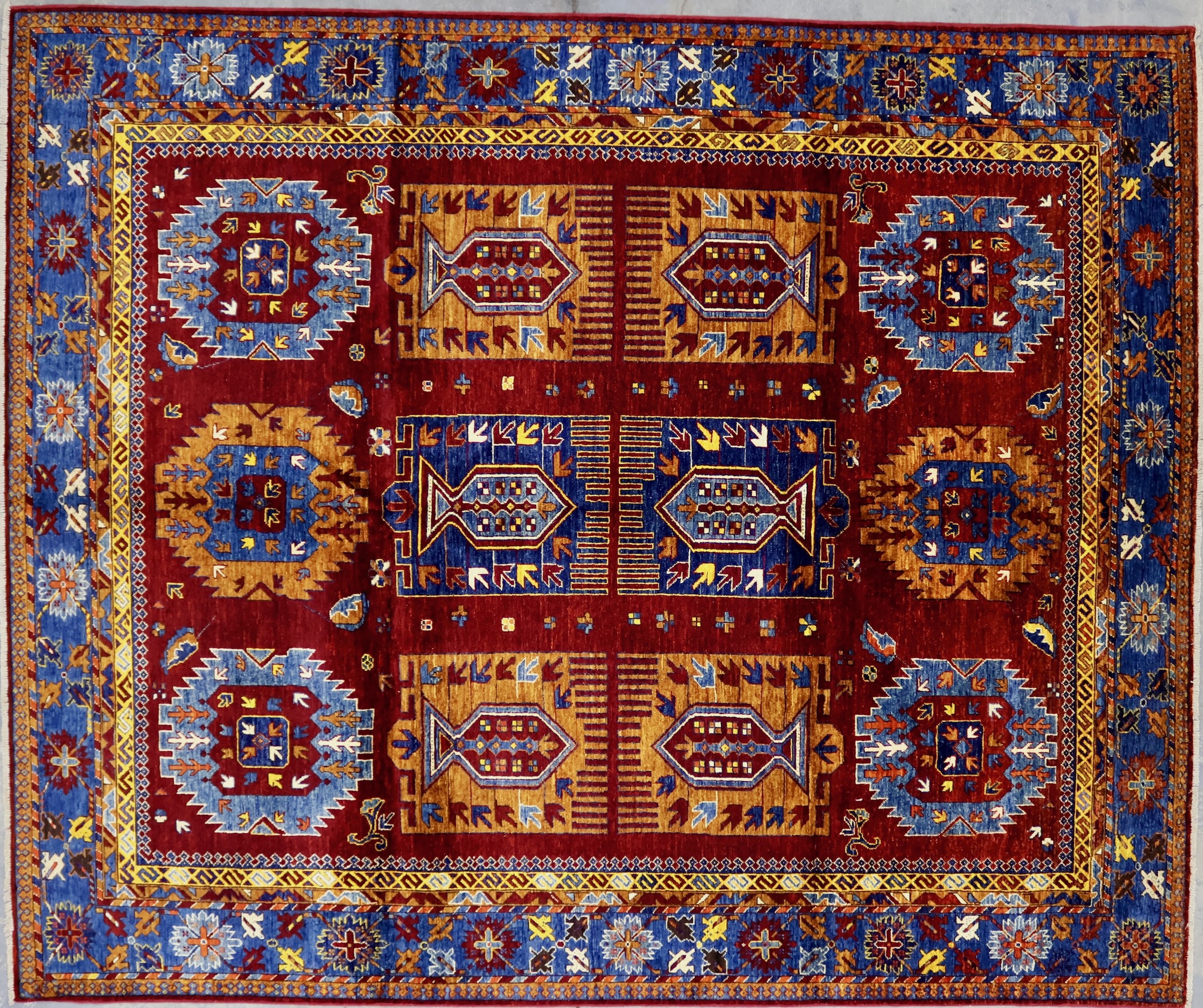 CR8316 NEW PAKISTANI BAKTIYARI RUG 7'10