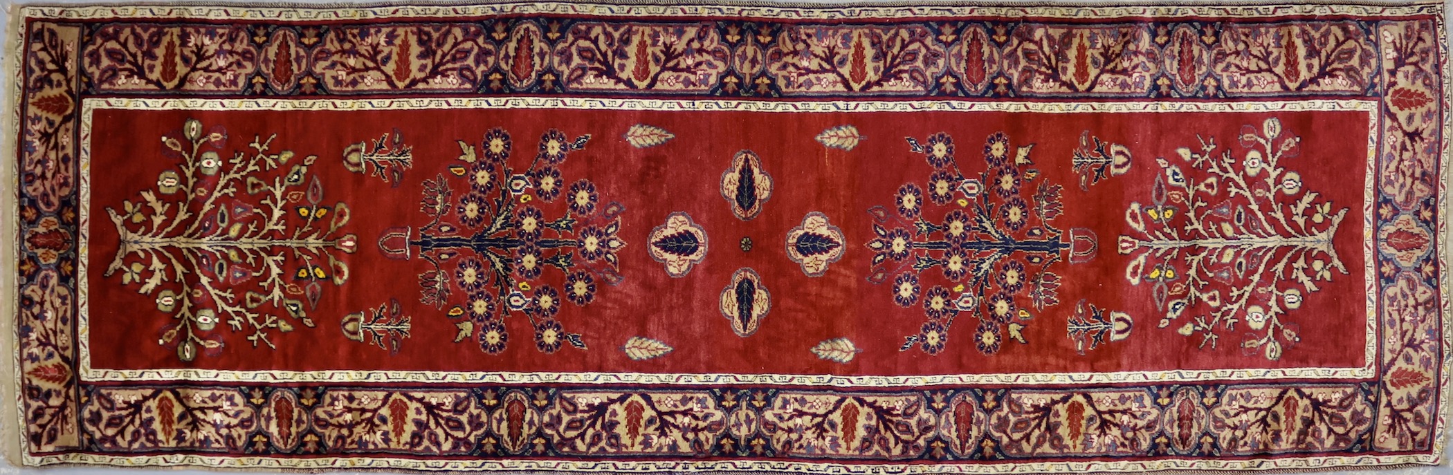 HR066 ANTIQUE 1890s TURKISH SIVAS RUNNER 3'10