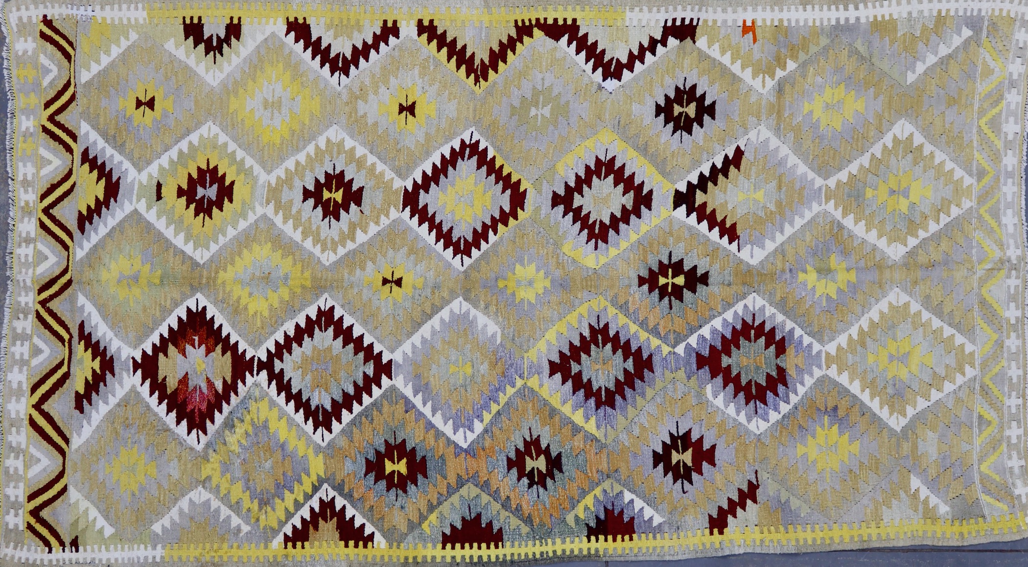 KL4474 VINTAGE TURKISH KILIM RUG 5'5