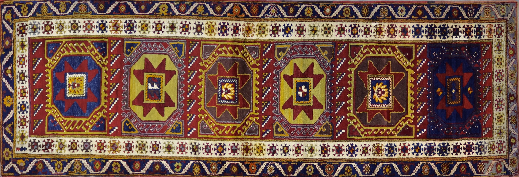 CR5455 NEARLY-ANTIQUE 1930s KURDISH MALATYA RUNNER 4'1