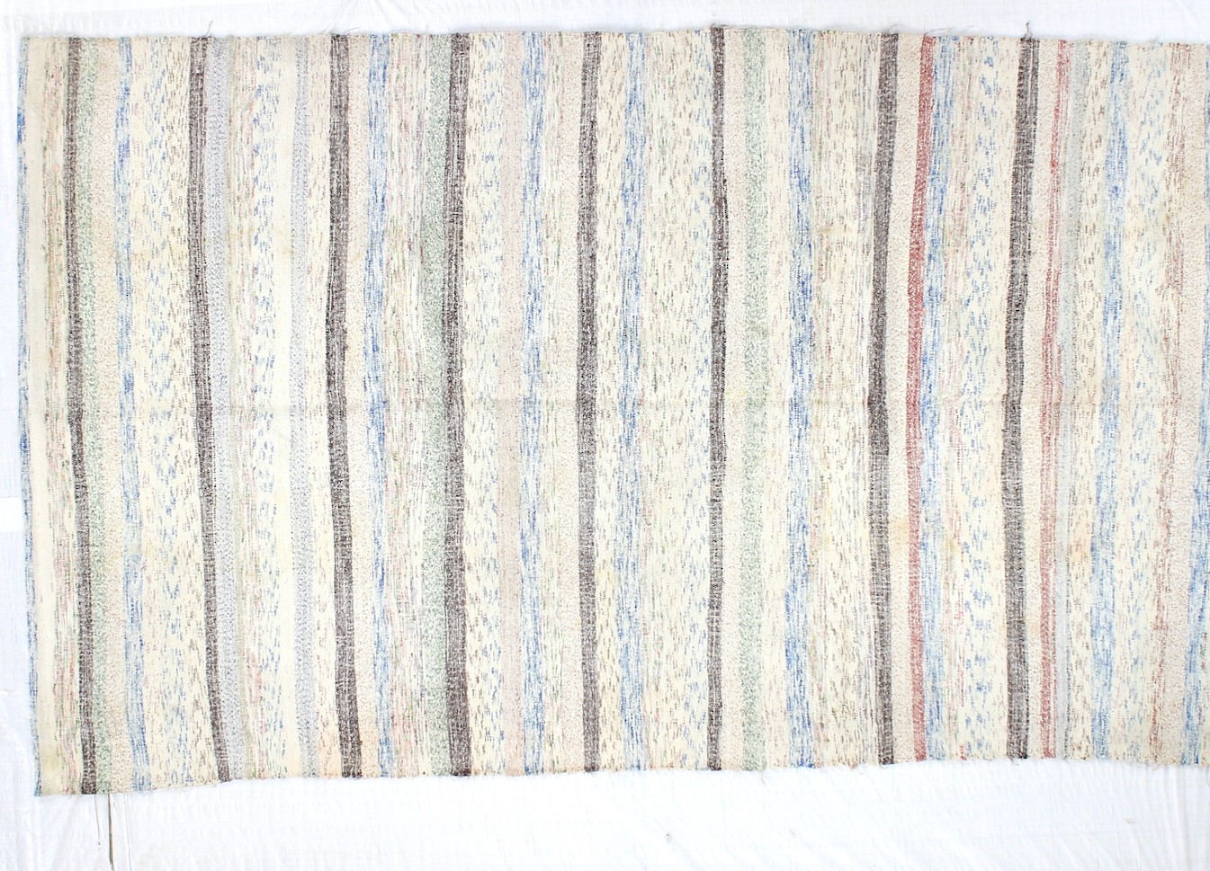 KL4804  VINTAGE RAG RUG 5.8 X 9.1