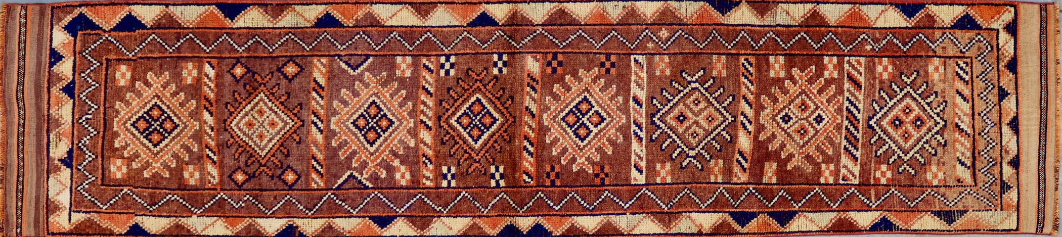 CR8017 VINTAGE 1960s KURDISH HERKI RUNNER 2'9