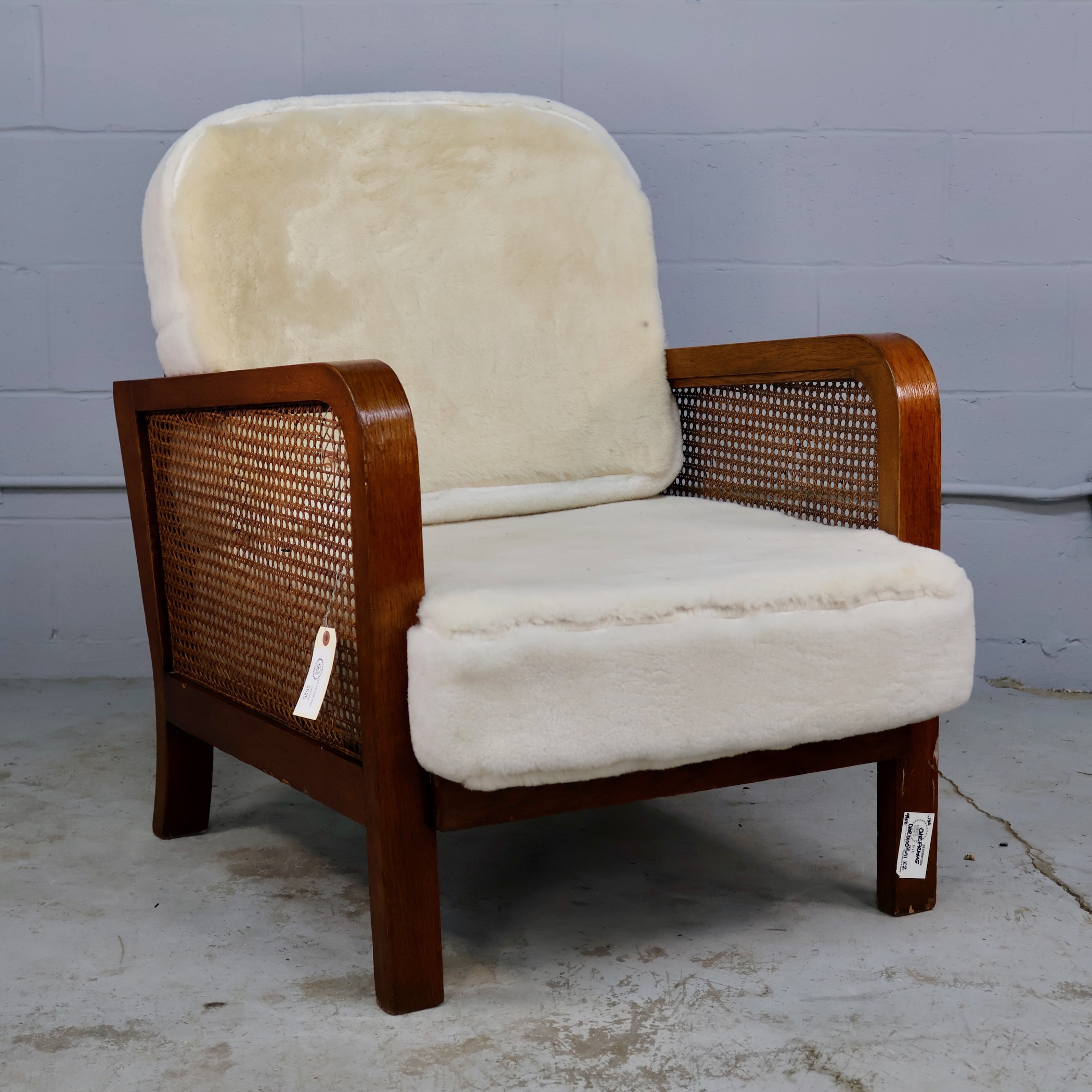 CHR591 WOOD AND CANE-WEBBING LOUNGER (SET AVAILABLE)