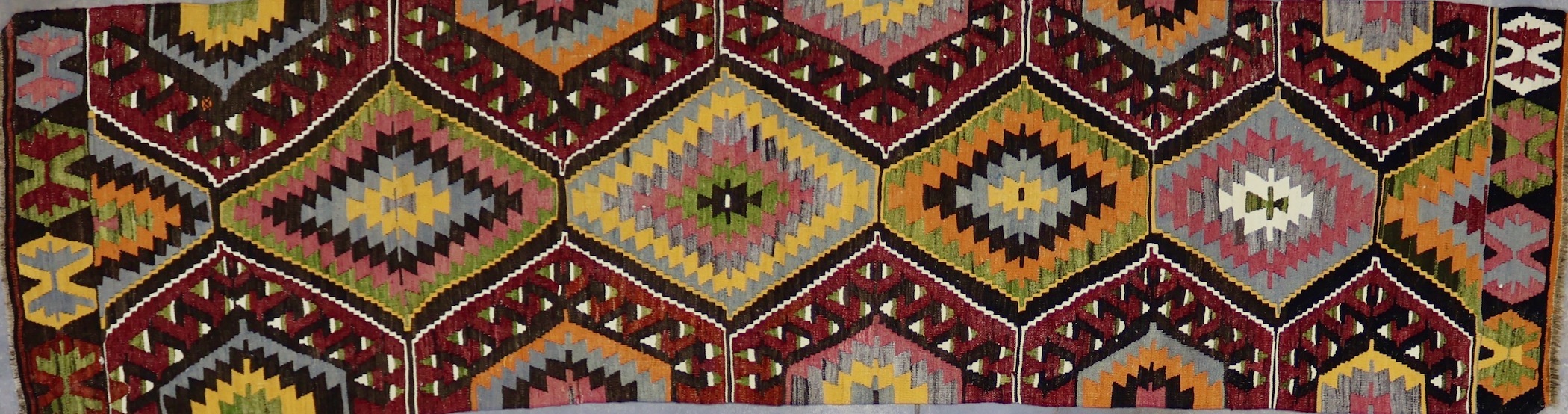KL3314 VINTAGE TURKISH ESME KILIM RUNNER 2'11