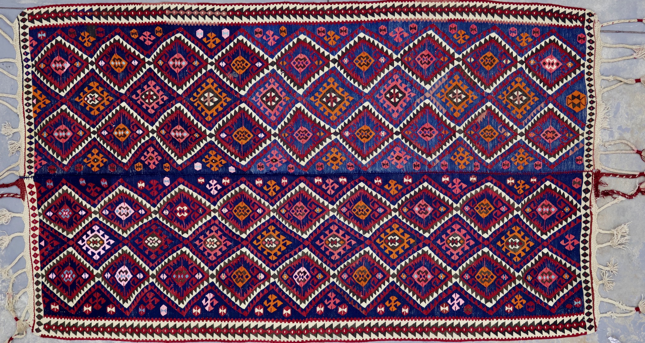 KL2462 ANTIQUE KURDISH VAN KILIM RUG 5'3