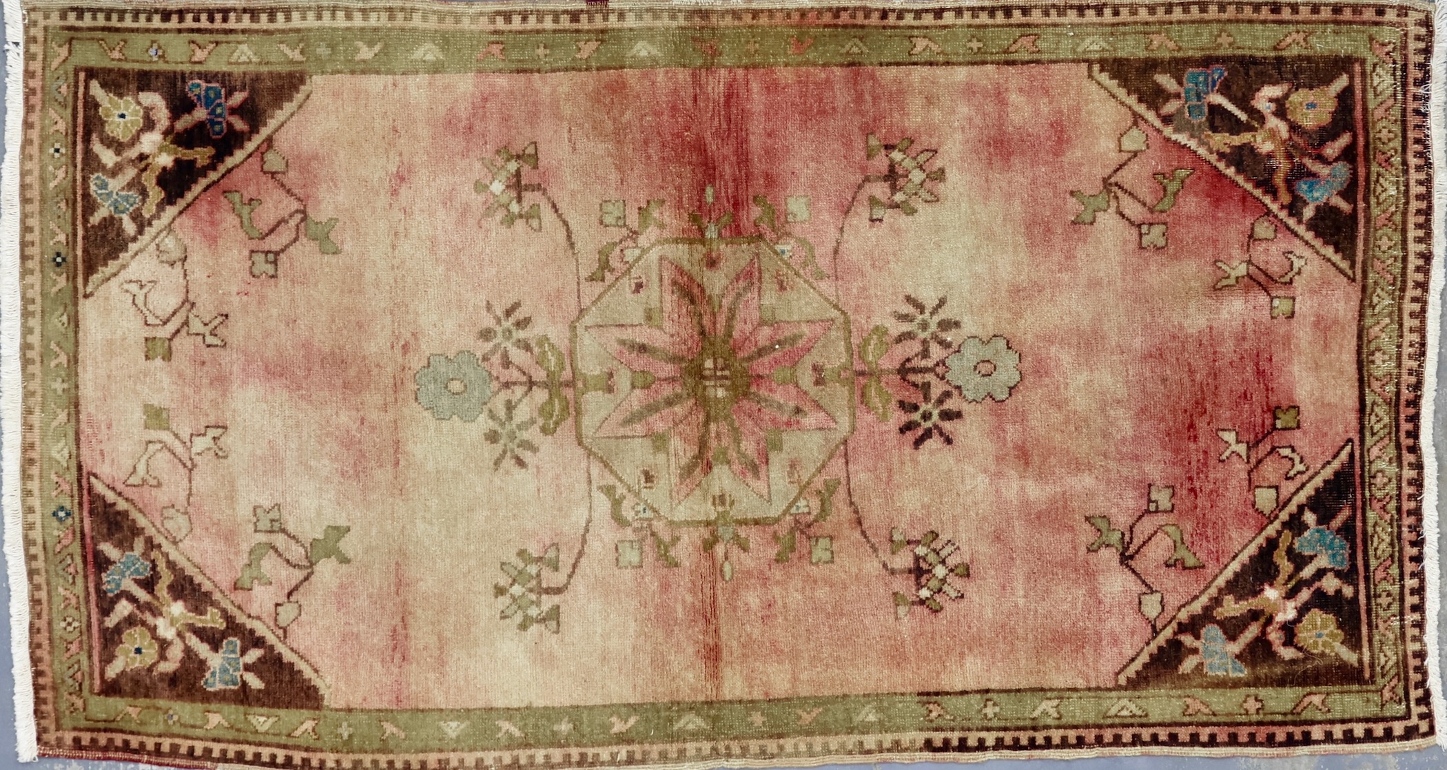 SH480 VINTAGE TURKISH KONYA RUG 3'4