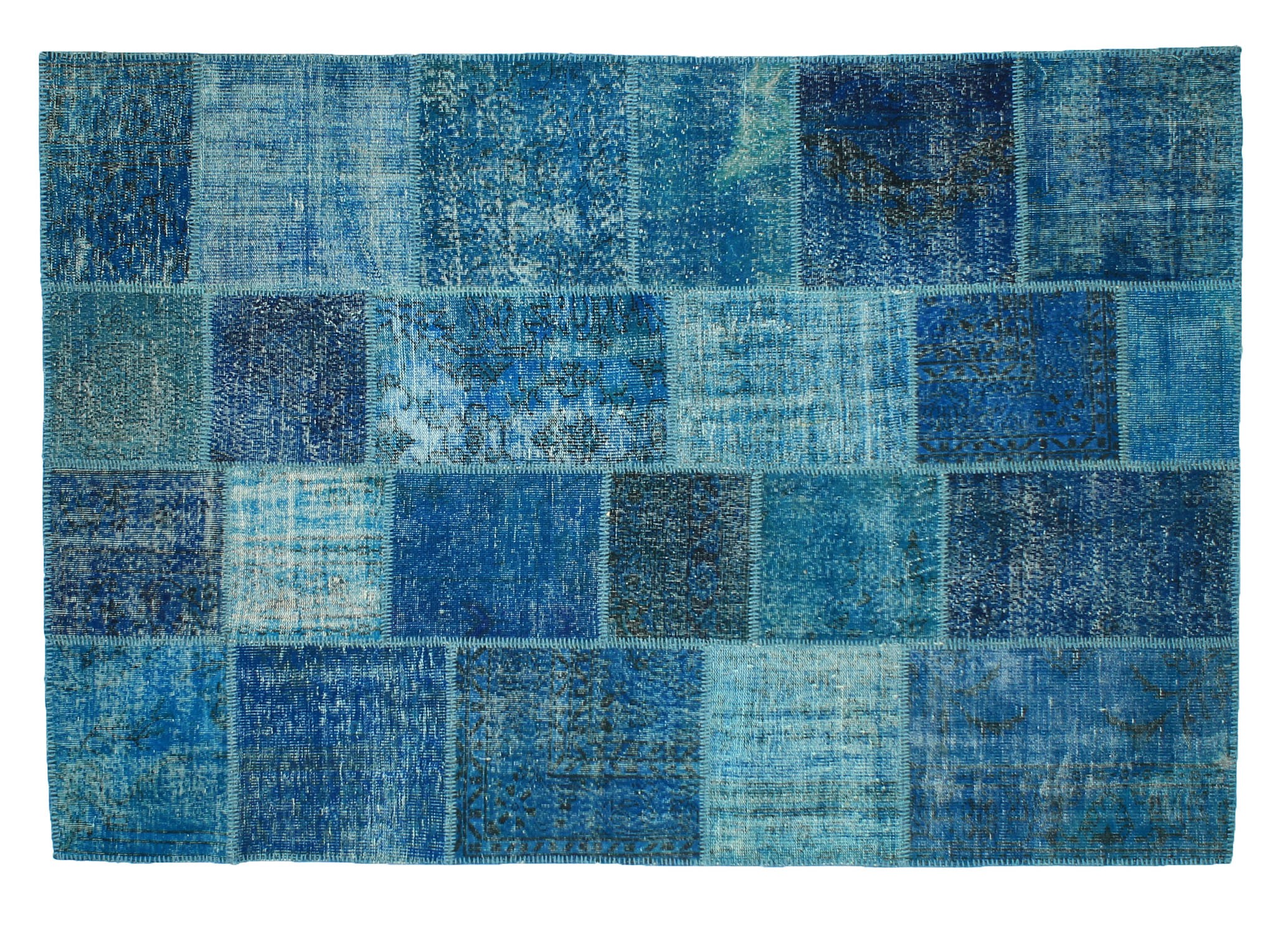 PW1927 VINTAGE PATCHWORK RUG  6 X 9