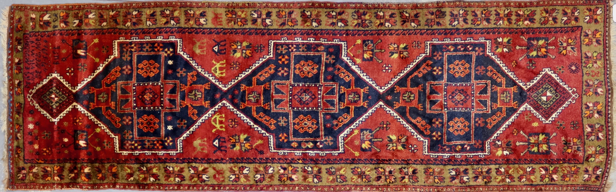 HR13 VINTAGE 1968 TURKISH HERKI RUNNER 3'8