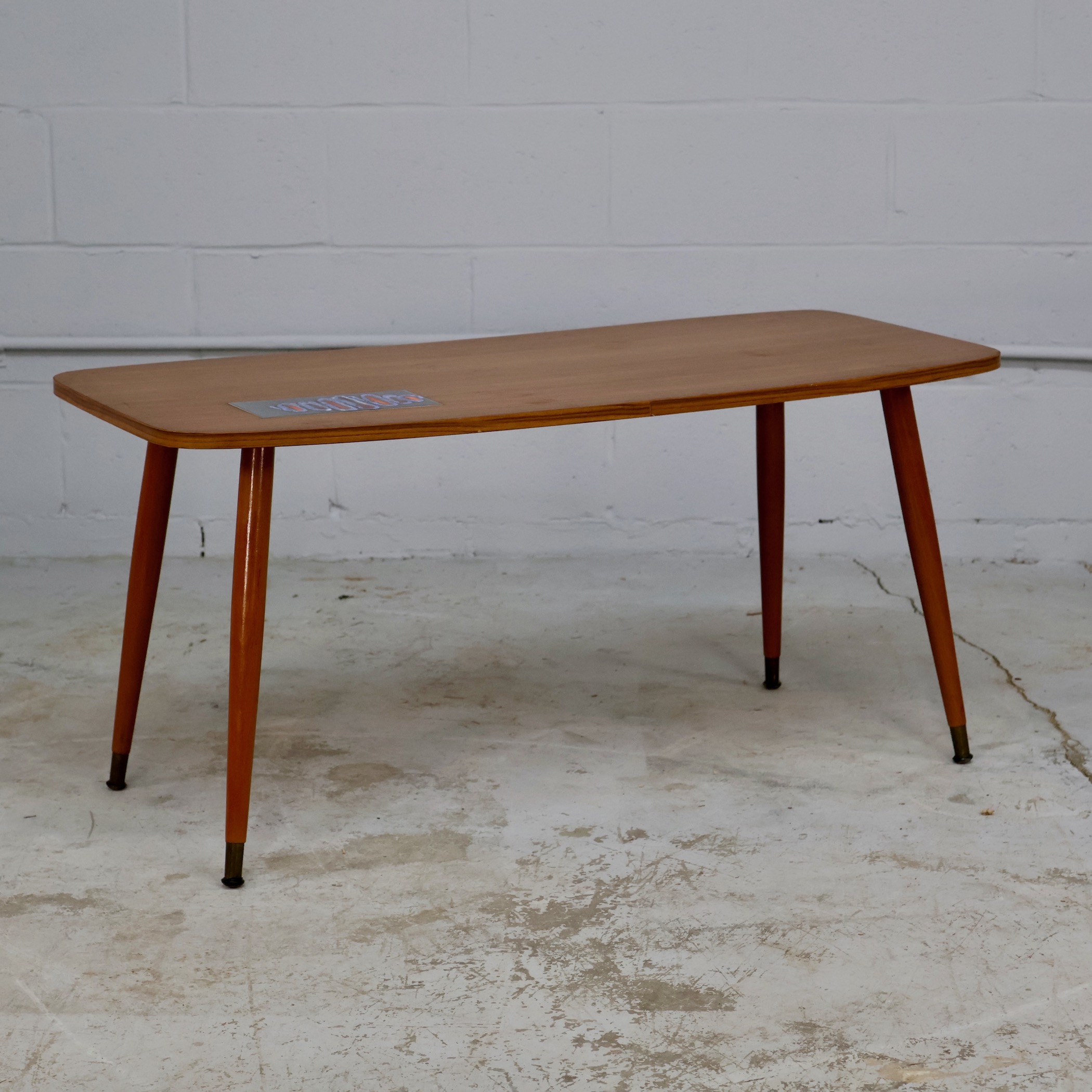 TB415 MID-CENTURY COFFEE TABLE WITH TILE INLAY