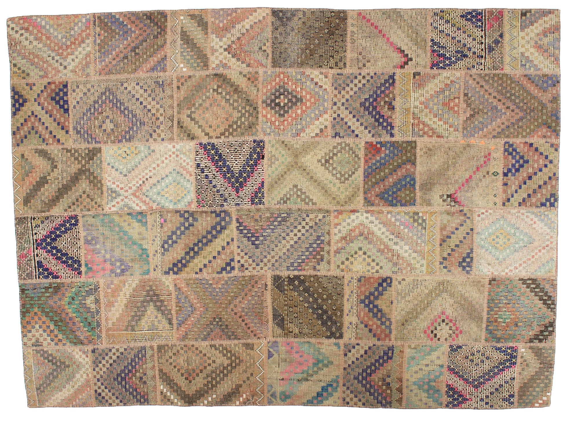 PW5522 VINTAGE PATCHWORK RUG  8.7 x 11.8