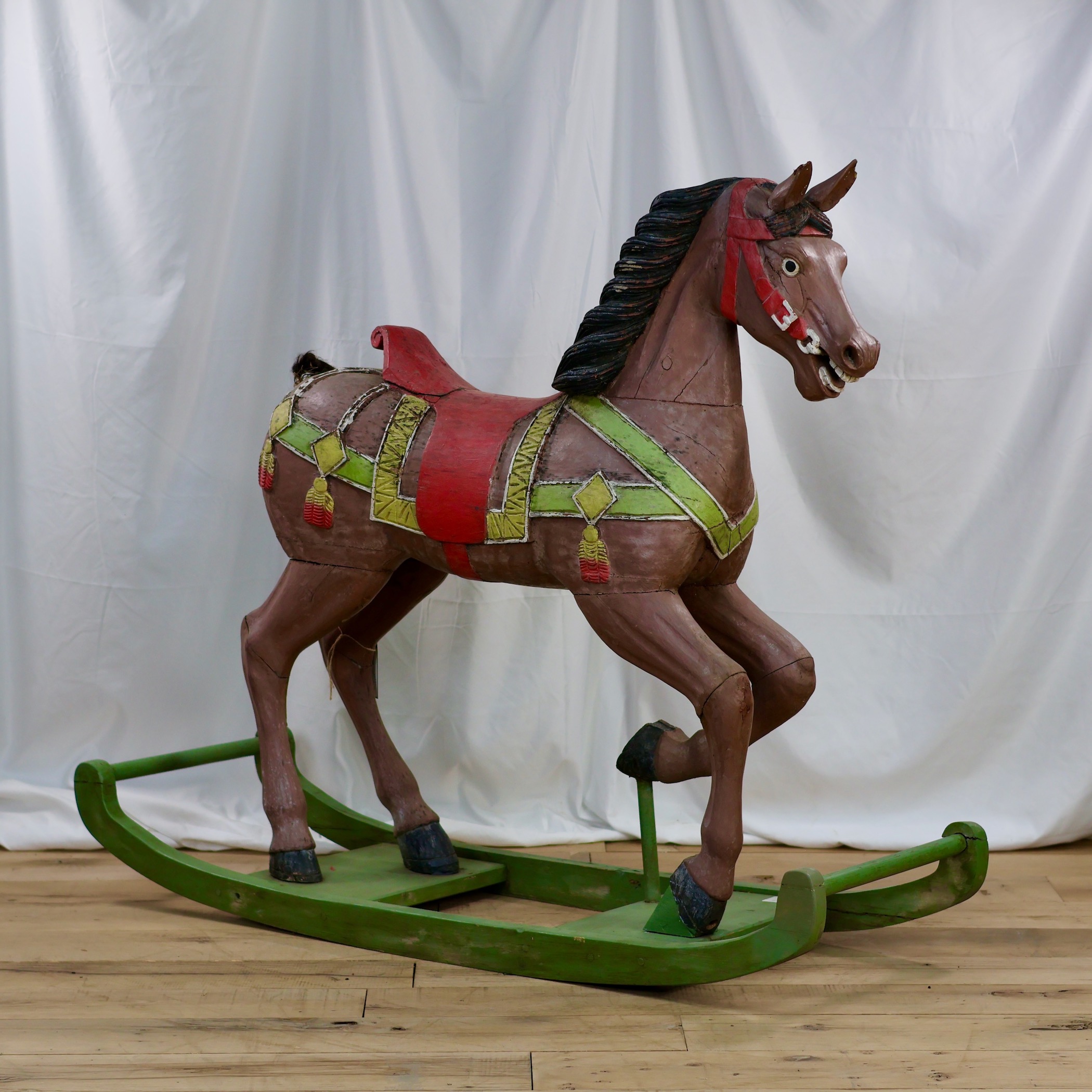 AC389 WOODEN ROCKING HORSE