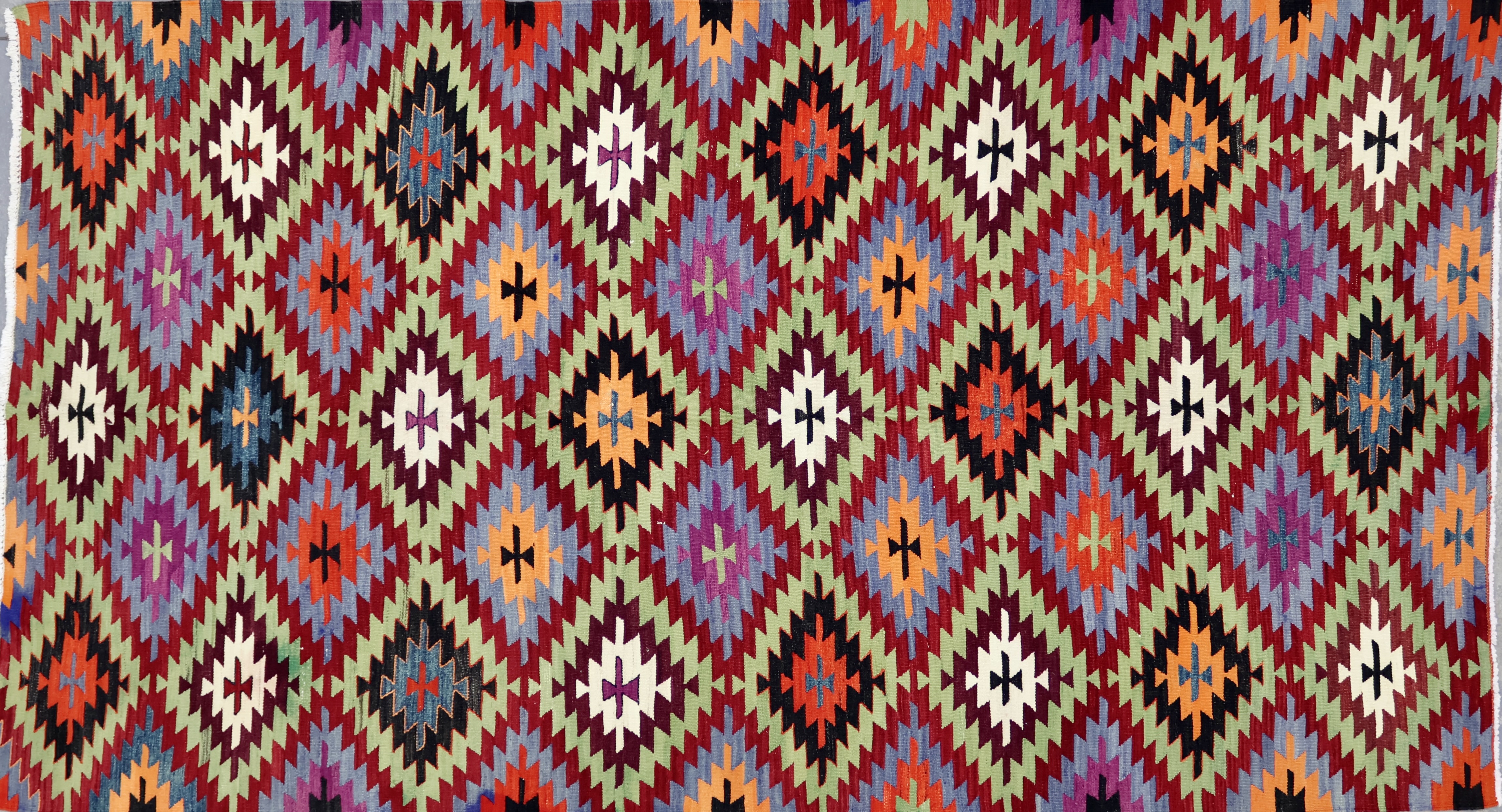 KL4730 VINTAGE 1960s TURKISH AFYON KILIM RUG 5'5