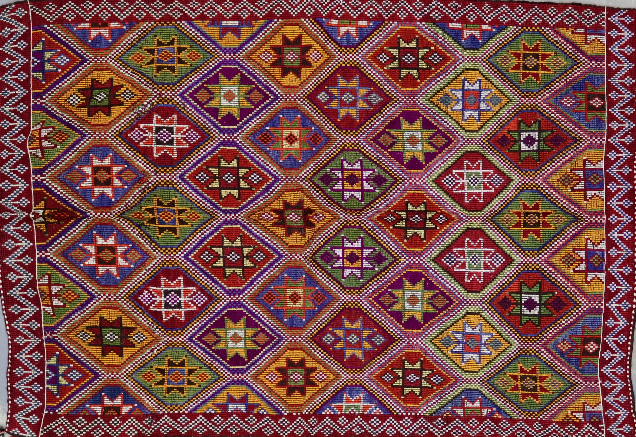 KL5116 VINTAGE 1970s TURKISH YORUK ZILI RUG 5'6