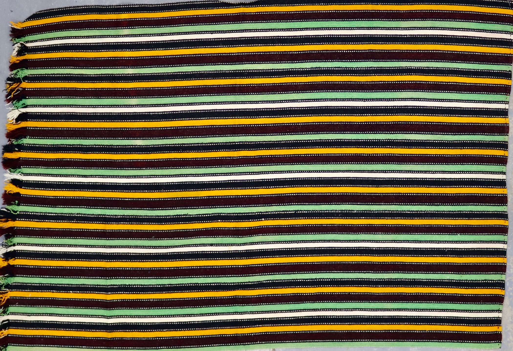 T1844 VINTAGE TURKISH SOFRA KILIM RUG 4'4