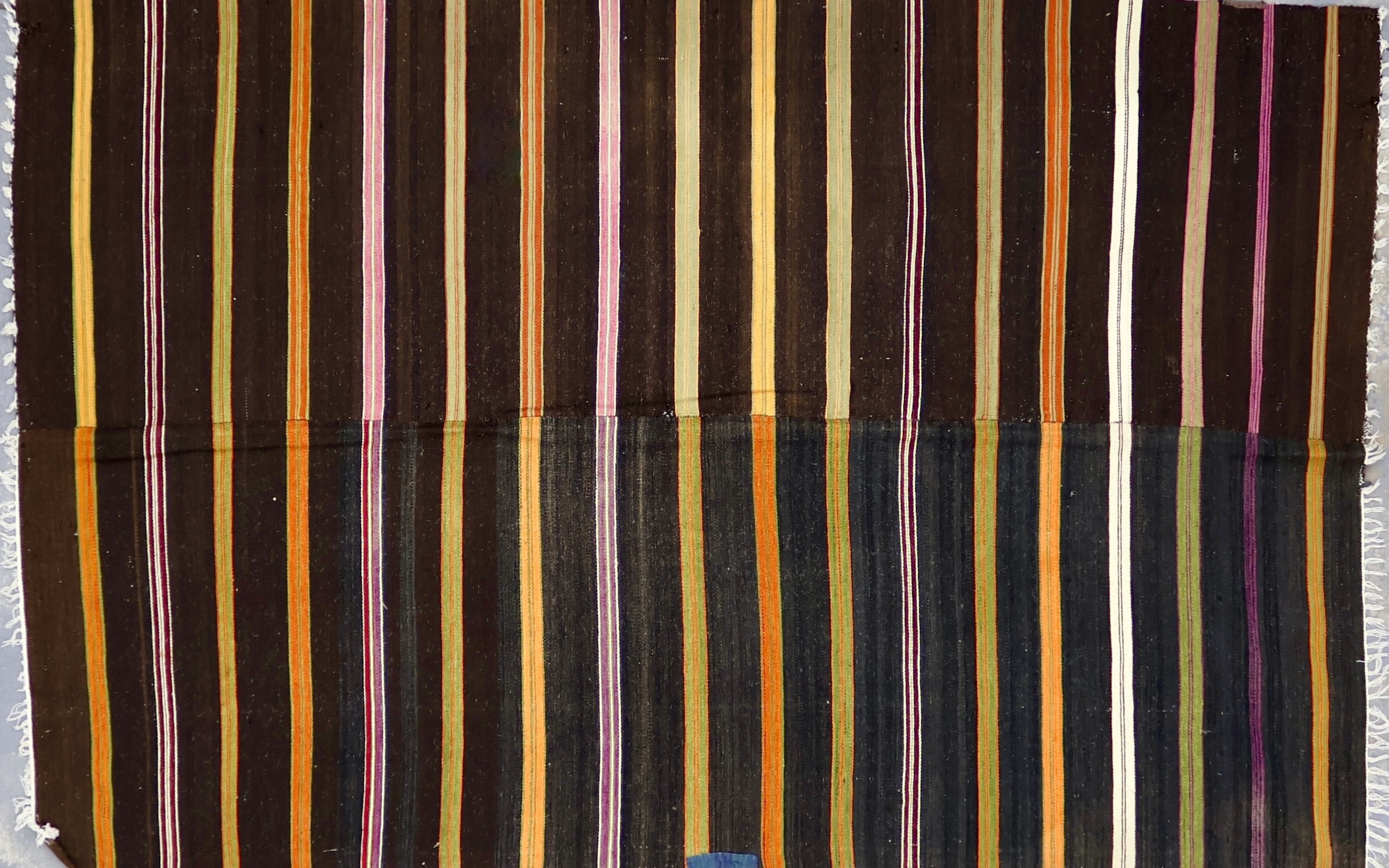 KL3425 VINTAGE 1970s TURKISH KONYA KILIM RUG 5' X 7'9