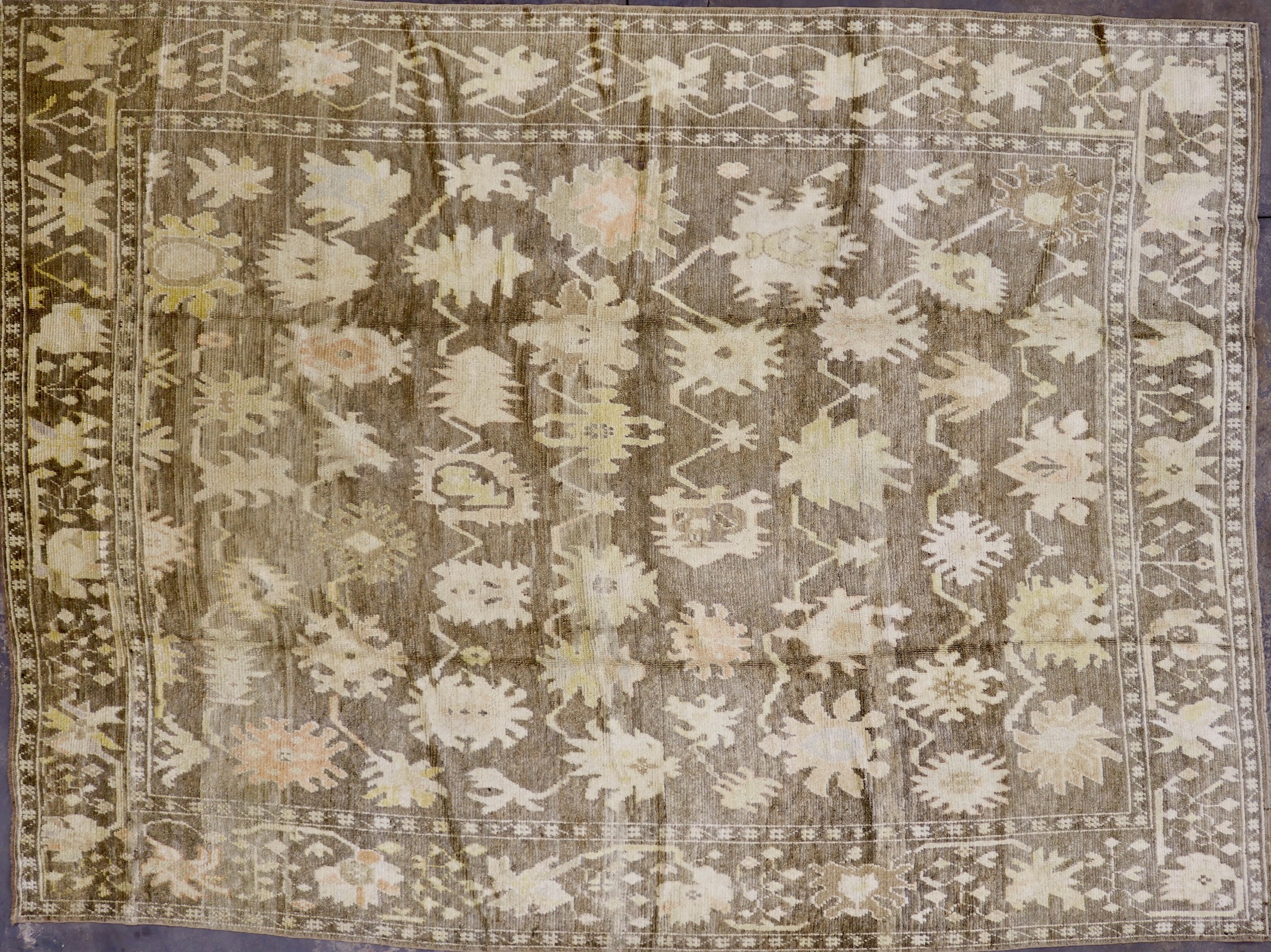 CR8358 NEW TURKISH OUSHAK RUG 10' X 14'