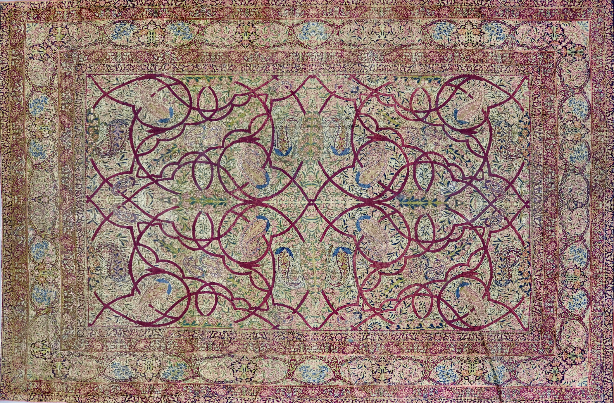 CR8431 ANTIQUE PERSIAN KERMAN RUG 10'6