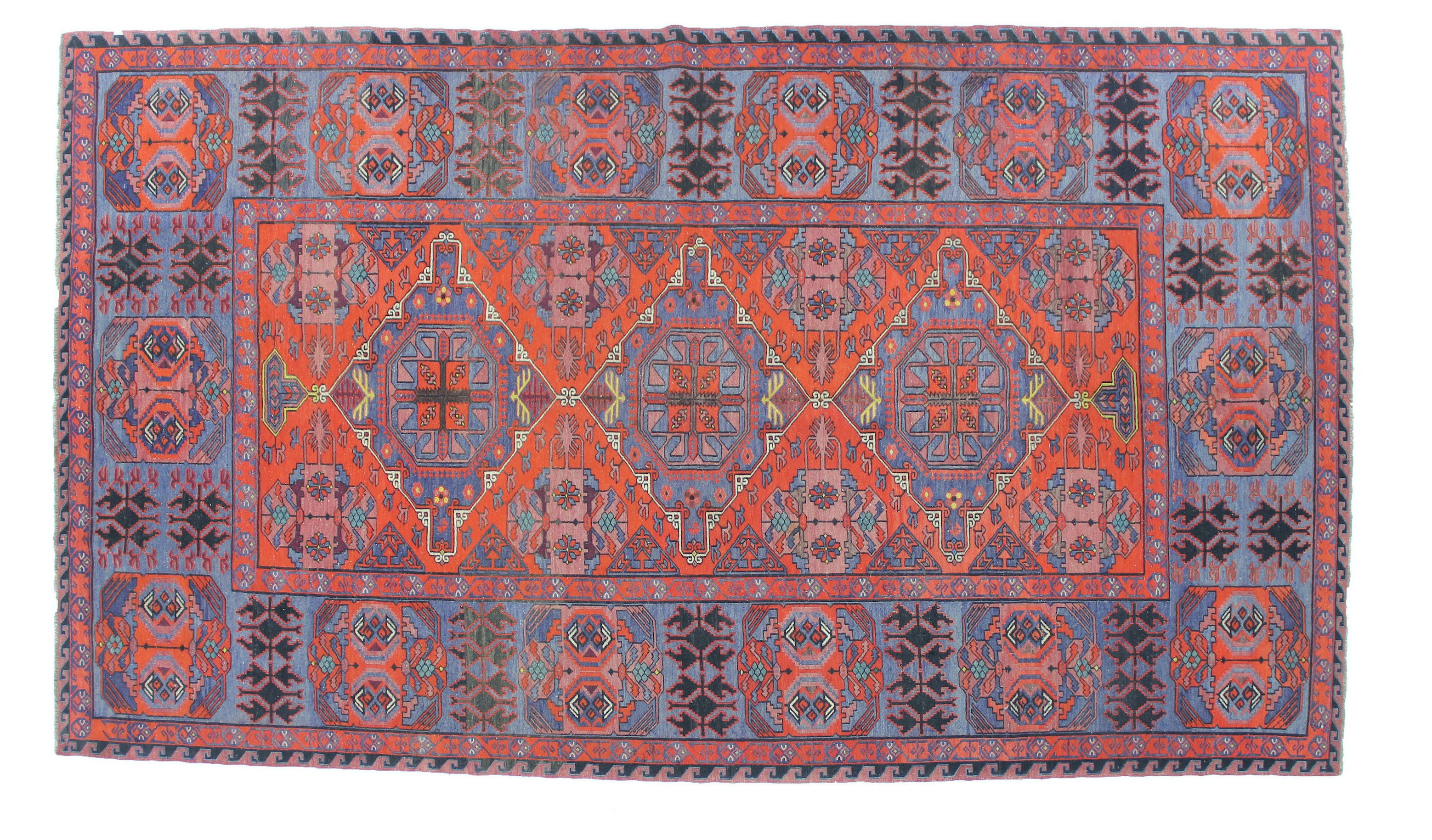 KL5723- VINTAGE SUMAK  KILIM 7.2 X 12.7