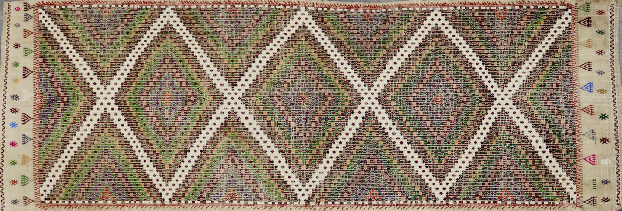 KL5084 NEW TURKISH KONYA CICIM KILIM RUNNER 3'7