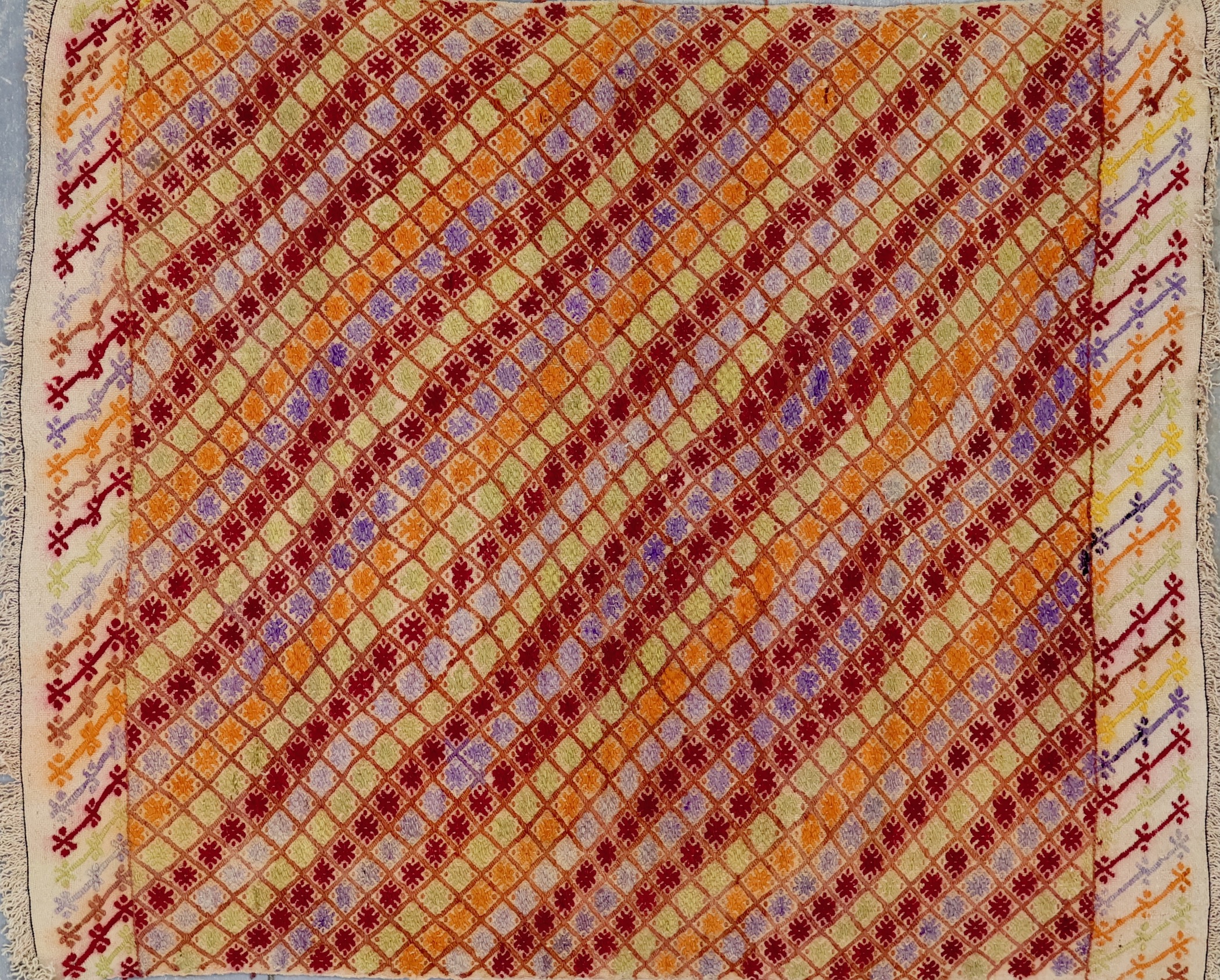 SK510 VINTAGE TURKISH CICIM KILIM RUG 3'11