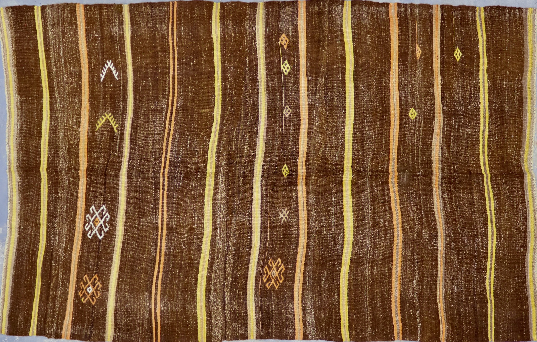 CR8528 VINTAGE TURKISH KONYA RUG 7'4